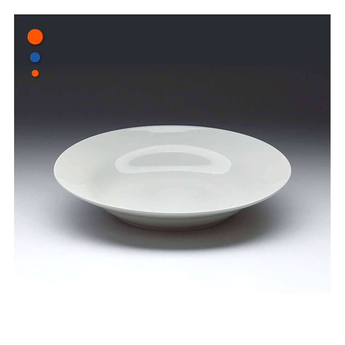 PACK6 CERAMICA MODERNA CIRCULAR SEMI HONDO BLANCO PARA HOGAR - 2
