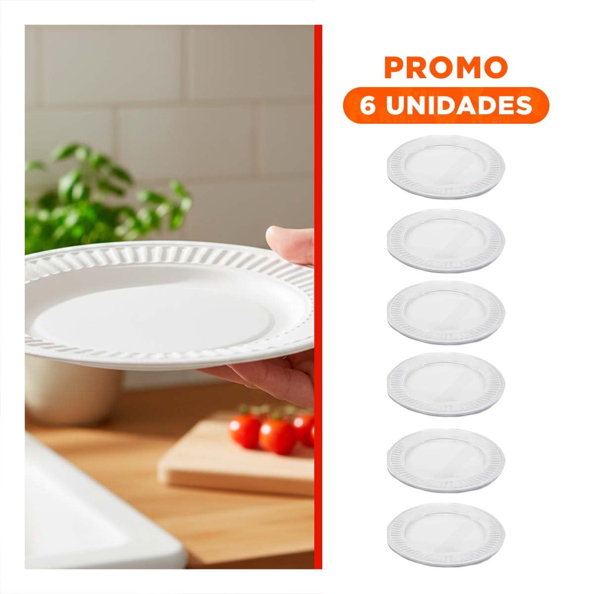 PACK6 ACCESORIO REDONDO BLANCO CON BORDE DECORADO VERTICAL - 1