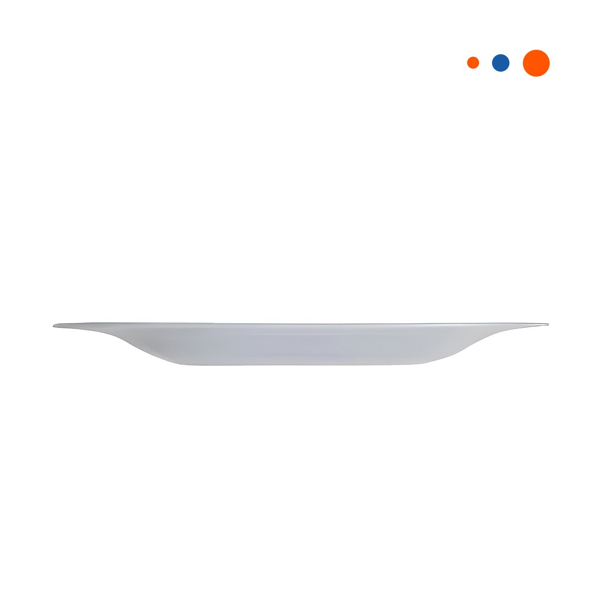 MESA MODERNA CON PLATO BLANCO DE ESTILO CUADRADO Y BORDE CURVO Y+PAPEL REGALO - 1