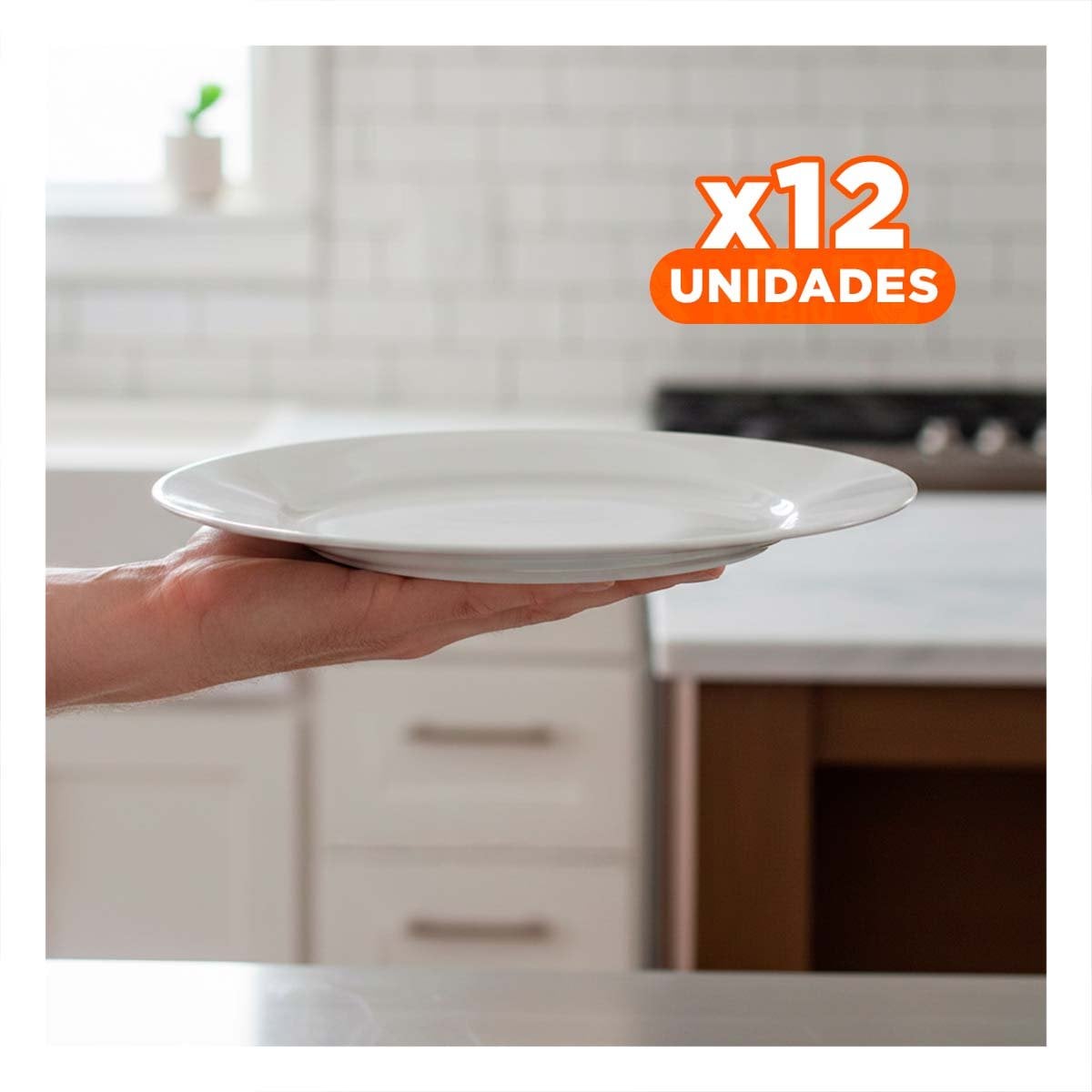 PACK12 COMPLEMENTO PARA HOGAR BLANCO CON FORMA REDONDA ACTUAL - 1