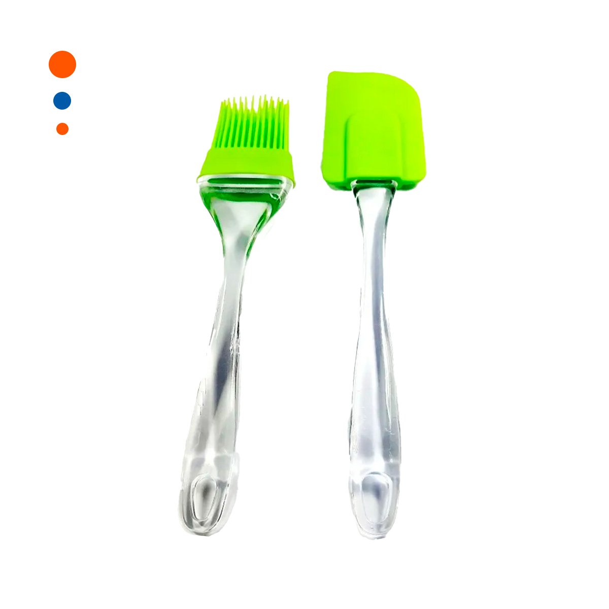 PACK12 MODELO COCINA ESPATULA Y BROCHA DE SILICONA VERDE LIMON Y+REGALO STICKER - 2