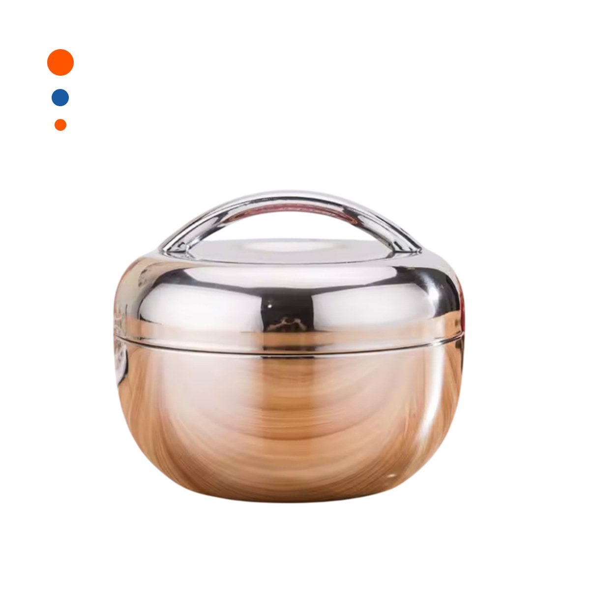 PACK2 HERMETICO TERMICO CIRCULAR 1300ML DE ACERO PLATEADO MODERNO PARA HOGAR Y+REGALO STICKER - 2