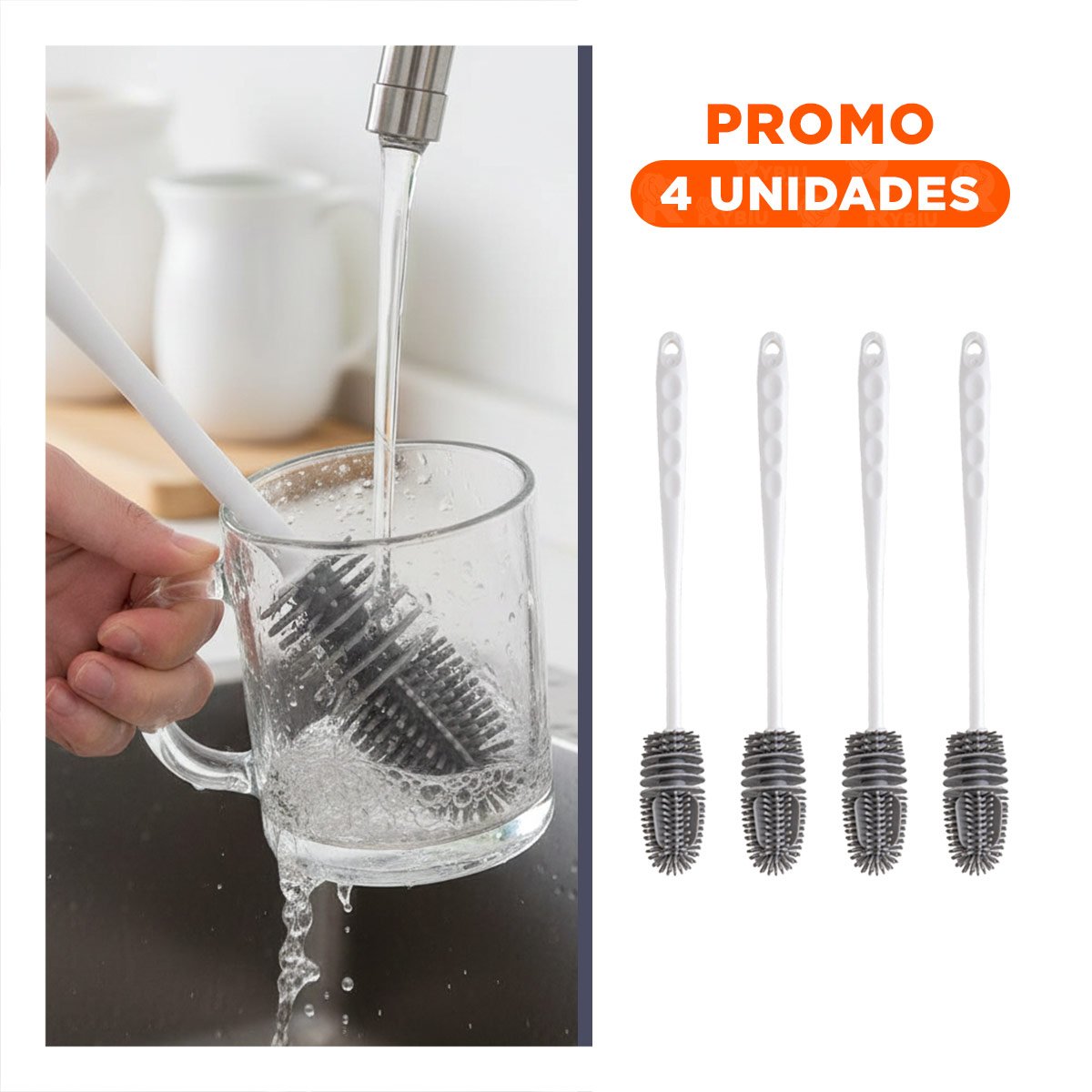 PACK4 ACCESORIO MULTIUSO DE SILICONA BLANCO PARA BOTELLAS EN HOGAR Y+REGALO STICKER - 1