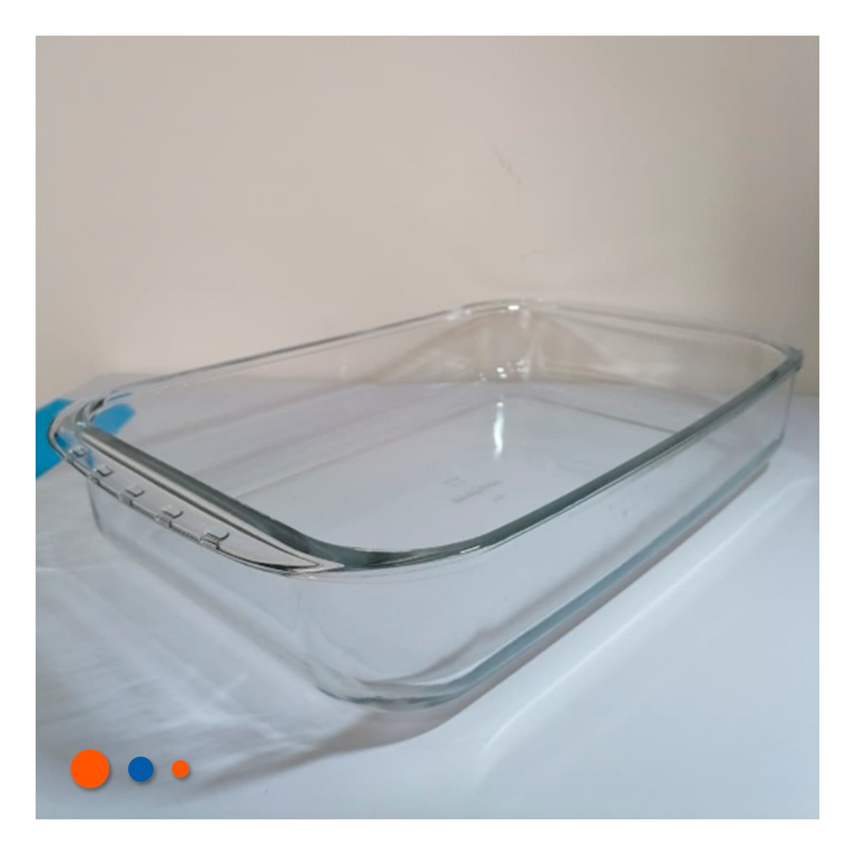 PACK2 BANDEJA AMPLIA DE VIDRIO 40X24X72 CM TRANSPARENTE PARA COCINA Y HORNO - 2