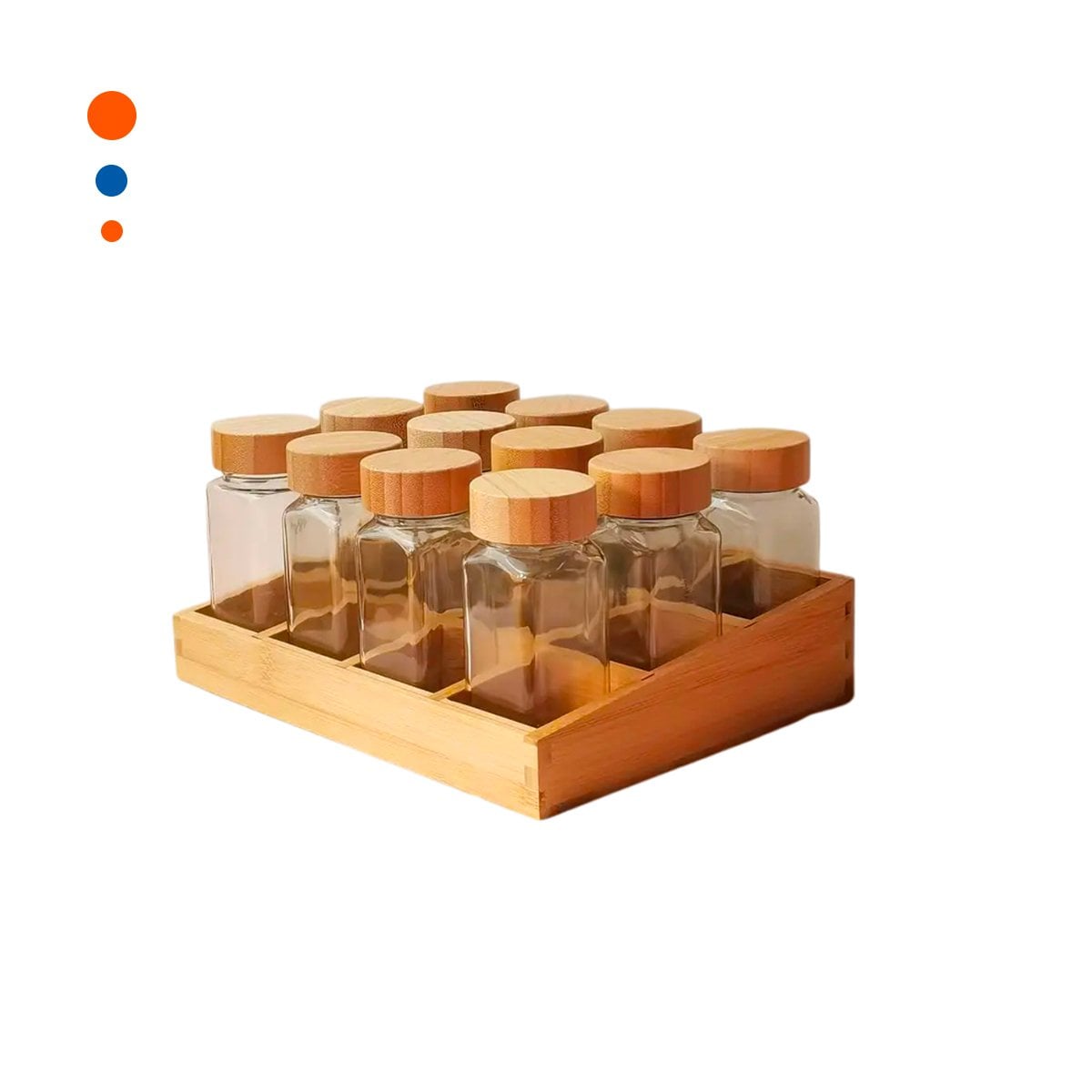 PACK2 PORTA ESPECIAS COMPACTO CON 12 FRASCOS PARA HOGAR Y+REGALO STICKER - 2