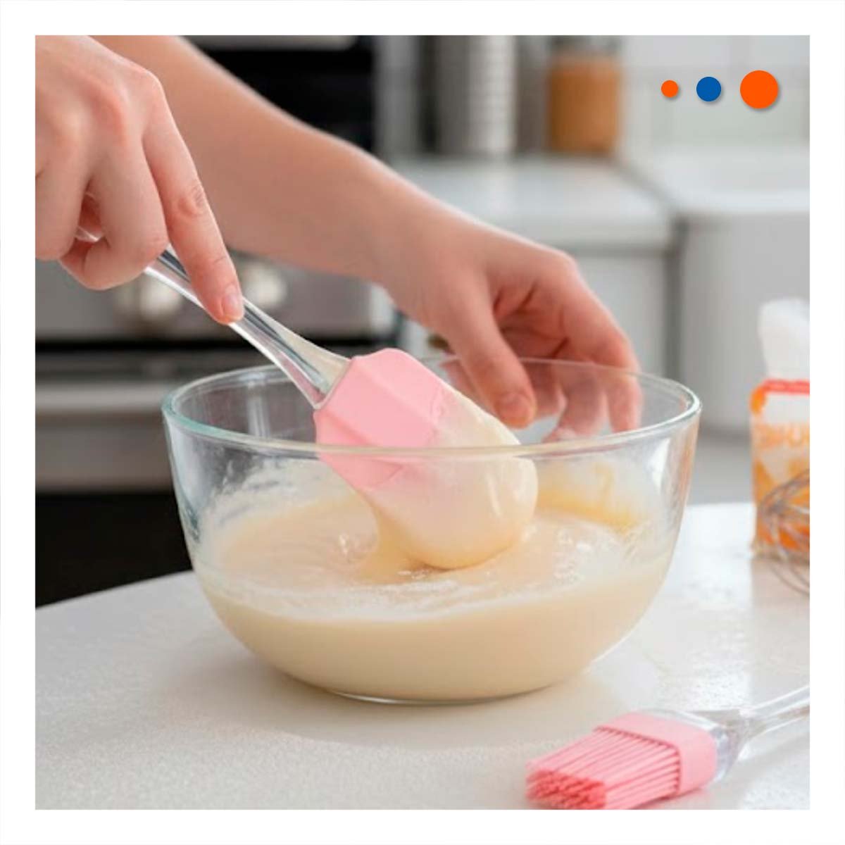 PACK12 COMBO COCINA ESPATULA Y BROCHA DE SILICONA ROSADO PARA REPOSTERIA Y+PAPEL REGALO - 5