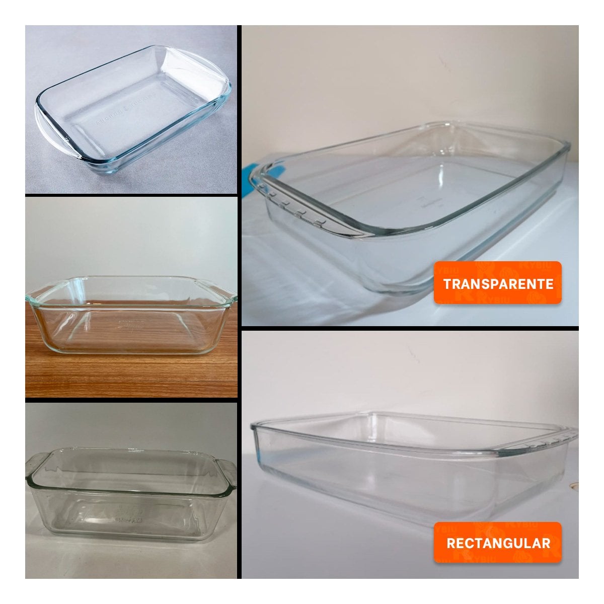 PRESENTADOR RECTANGULAR DE VIDRIO 40X24X72 CM TRANSPARENTE PARA MESA ELEGANTE Y+POST IT - 1