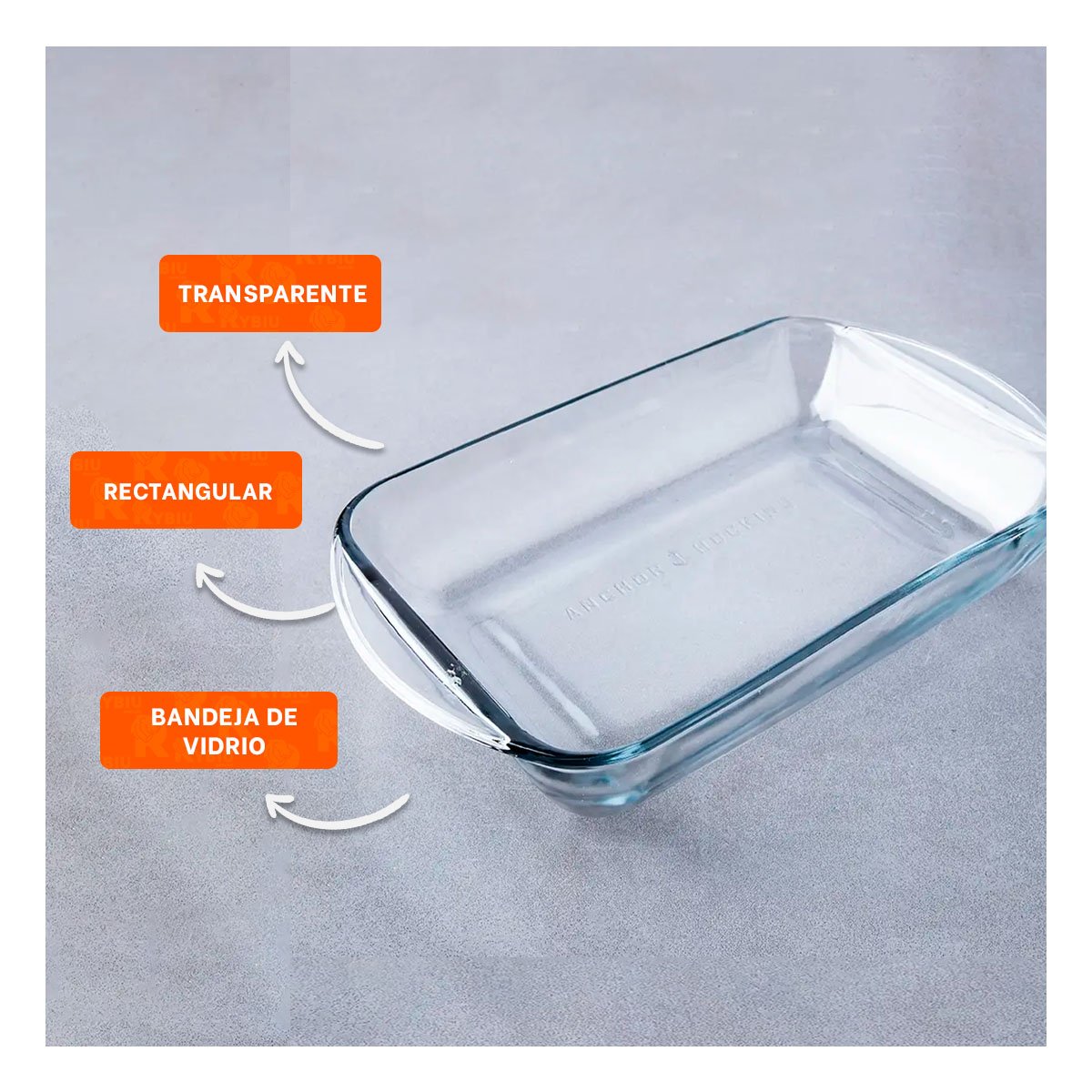 PRESENTADOR RECTANGULAR DE VIDRIO 40X24X72 CM TRANSPARENTE PARA MESA ELEGANTE Y+POST IT - 2