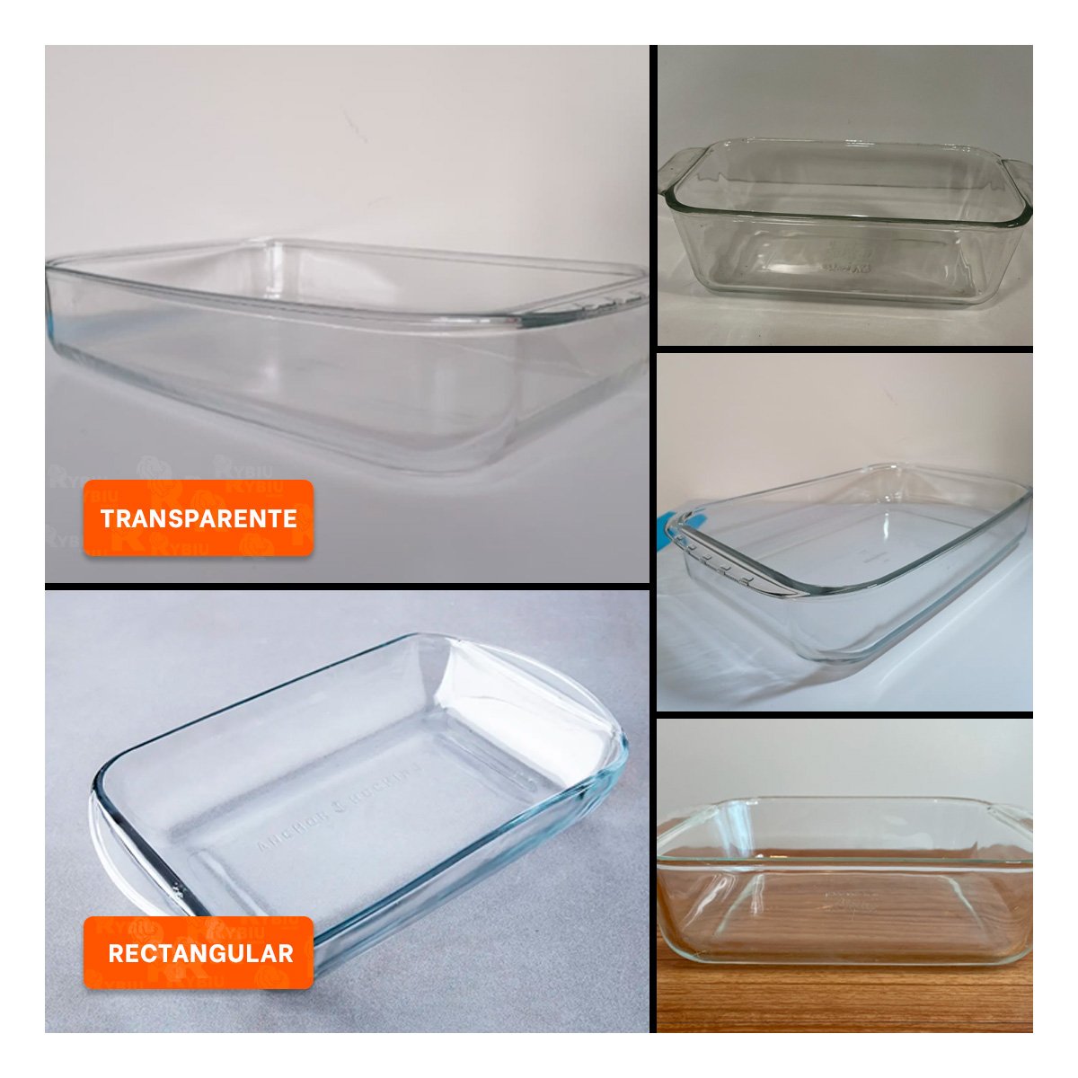 PRESENTADOR RECTANGULAR DE VIDRIO 40X24X72 CM TRANSPARENTE PARA MESA ELEGANTE Y+POST IT - 5