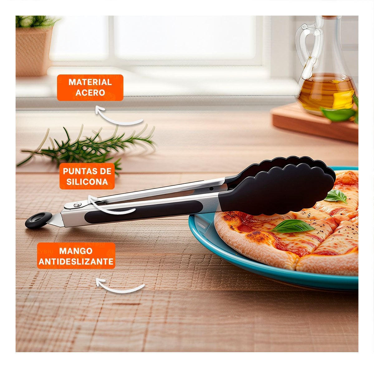 COMPACTO MULTIUSO DE COCINA 21CM EN COLOR NEGRO RESISTENTE Y+REGALO STICKER - 5