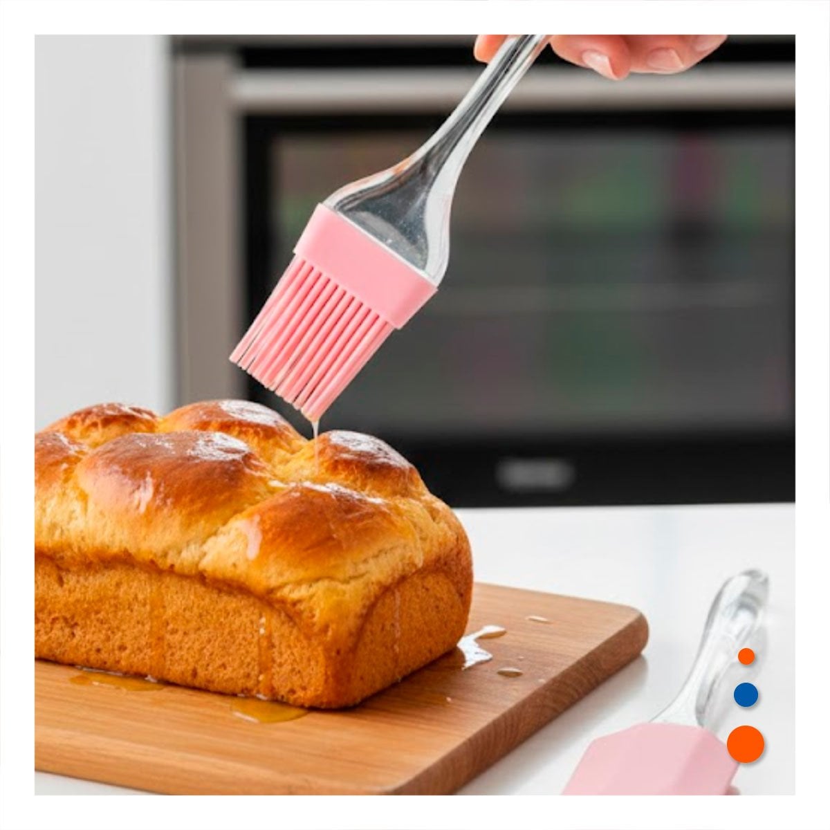 MODELO ESPATULA Y BROCHA DE SILICONA ROSADO PARA REPOSTERIA CASERA Y+PAPEL REGALO - 2