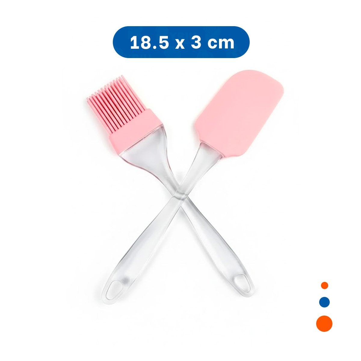 MODELO ESPATULA Y BROCHA DE SILICONA ROSADO PARA REPOSTERIA CASERA Y+PAPEL REGALO - 4