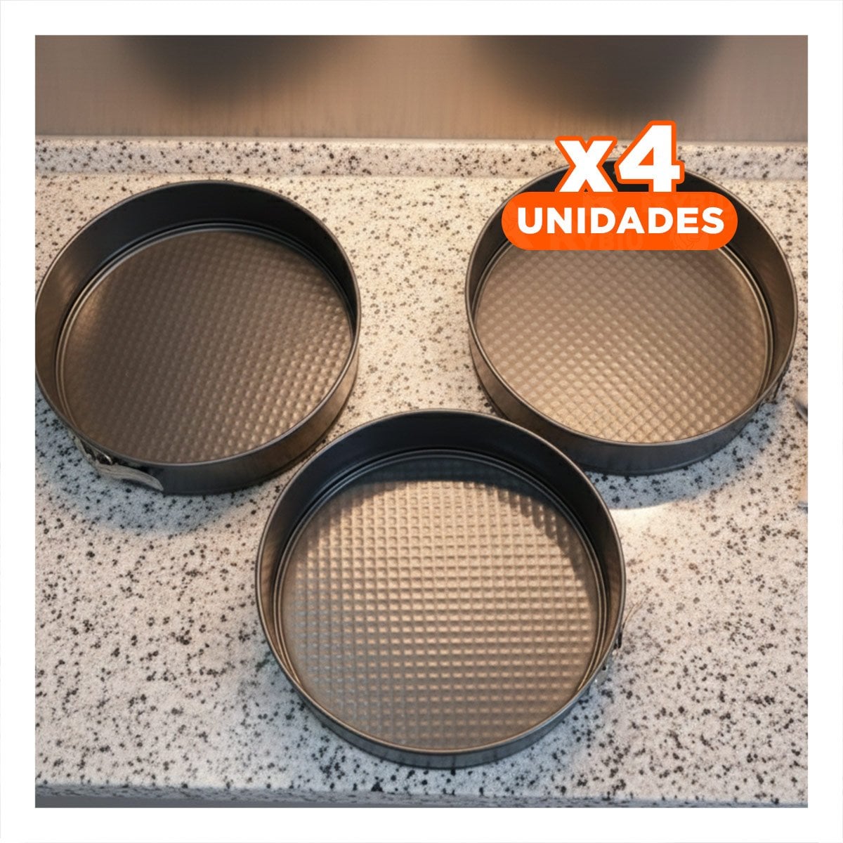 PACK4 PACK RESISTENTE DESMONTABLE PLATEADO 3 MOLDES CIRCULARES - 1
