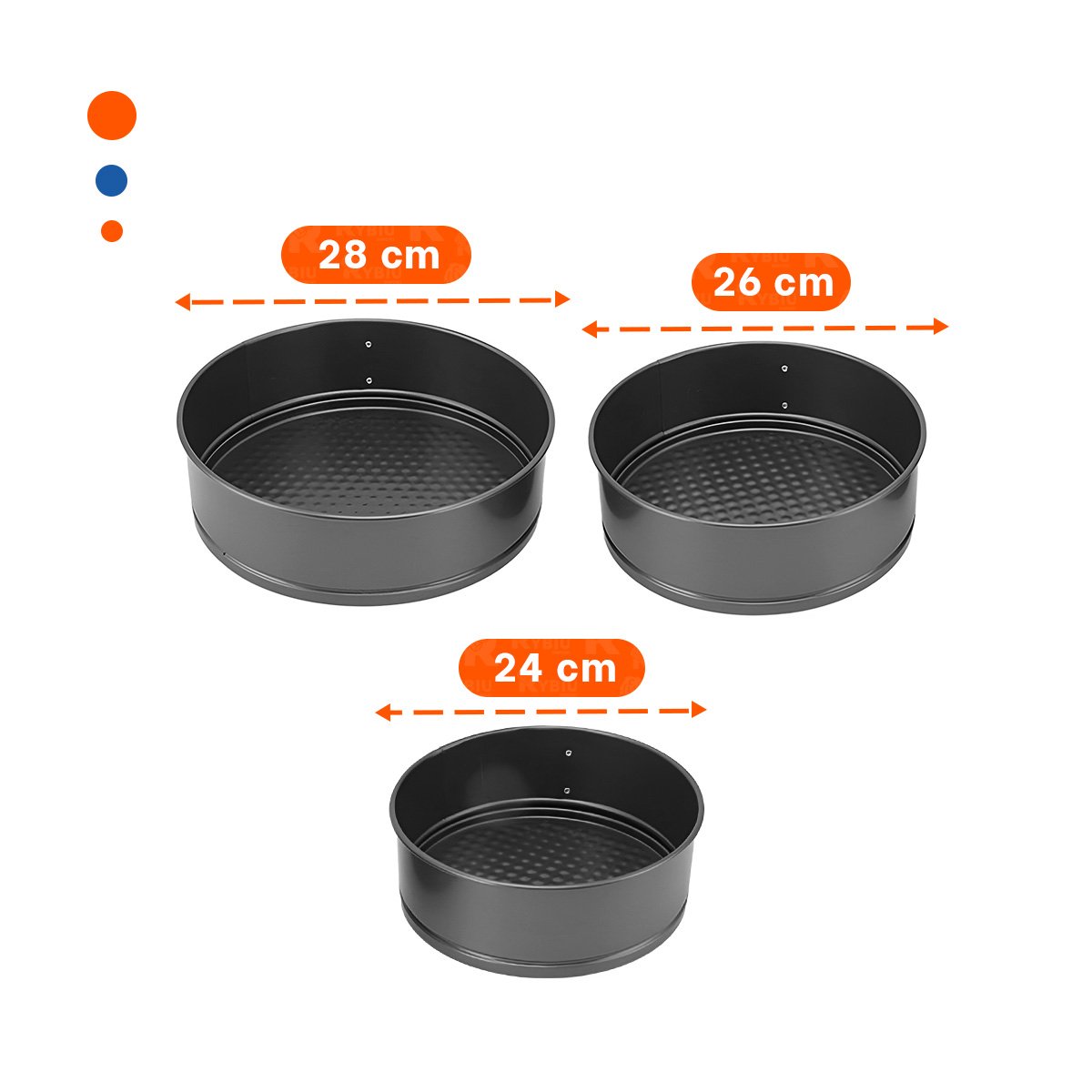 PACK4 PACK RESISTENTE DESMONTABLE PLATEADO 3 MOLDES CIRCULARES - 4