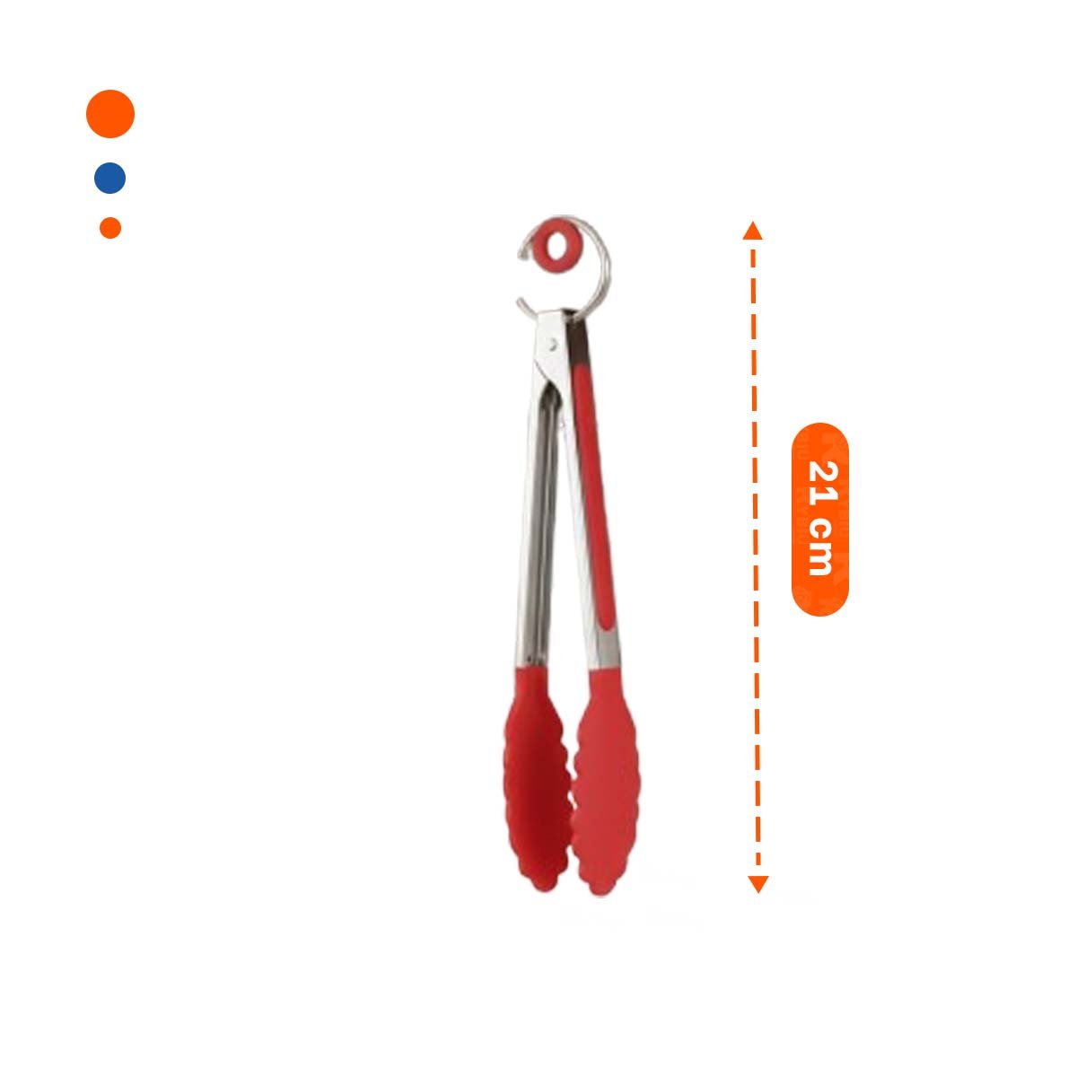 ALICATE DURABLE 21CM EN ROJO PARA COCINA Y USO DIARIO HOGAR Y+REGALO STICKER - 4