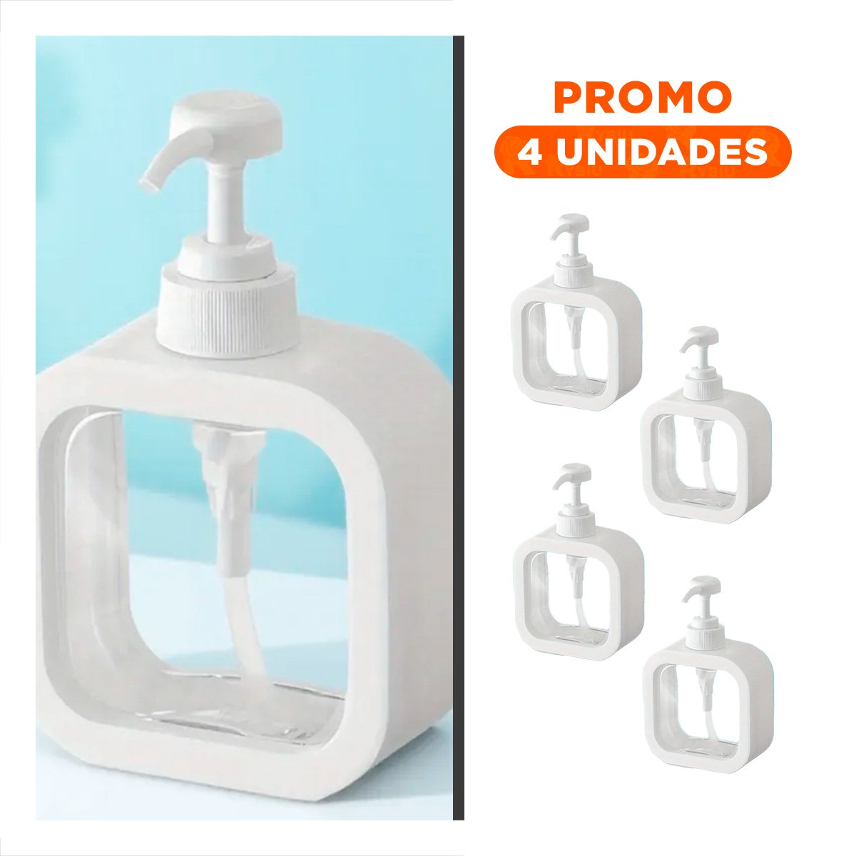 PACK4 COMPLEMENTO FUNCIONAL PARA JABON CUADRADO BLANCO Y+REGALO STICKER - 1