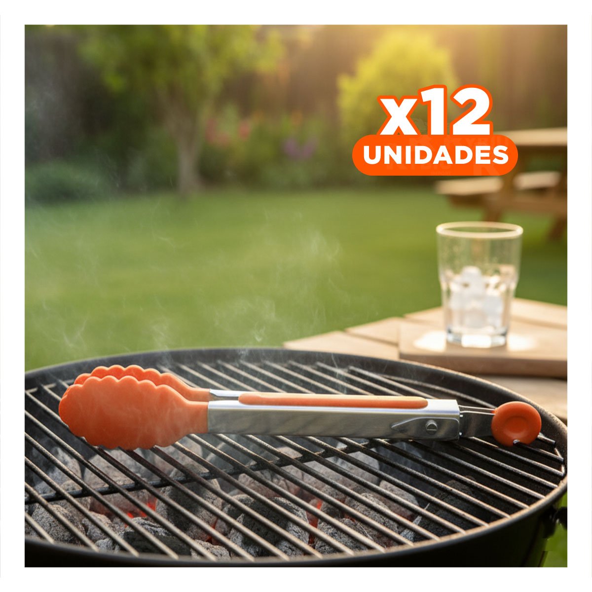 PACK12 UTENSILIO PRACTICO 21CM NARANJA PARA HOGAR Y COCINA - 1