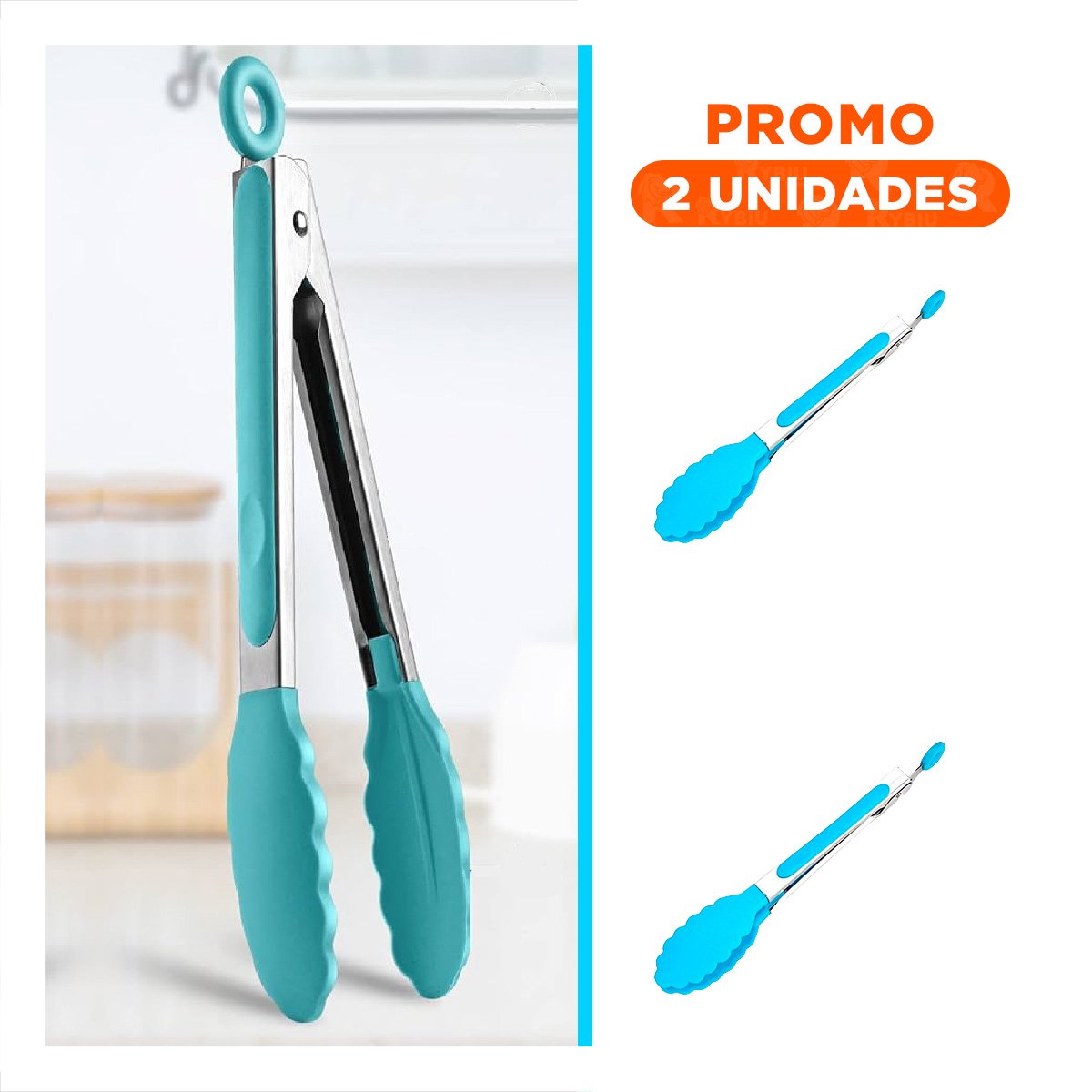 PACK2 AGARRE DE COCINA 21CM CELESTE DURADERO PARA COCINA MODERNA - 1