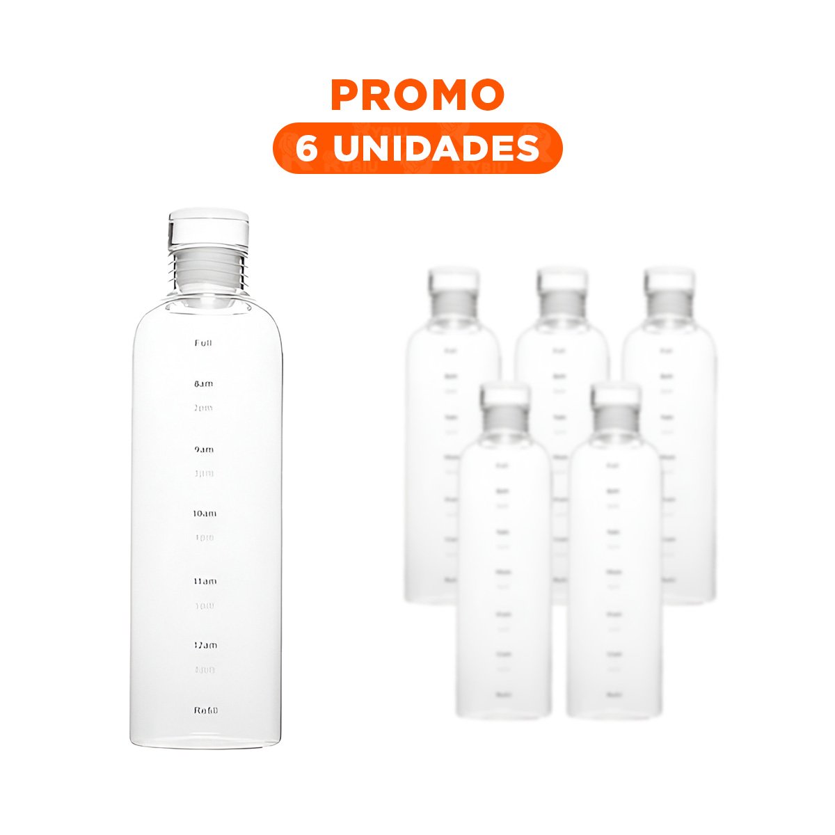 PACK6 FRASCO CLASICO DE VIDRIO CON CUBIERTA 750ML TRANSPARENTE Y NEGRO - 1