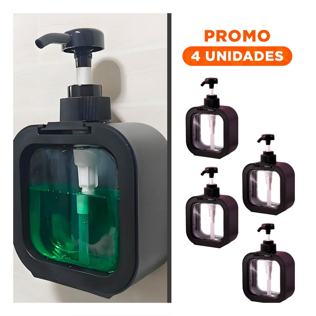 PACK4 COMPLEMENTO FUNCIONAL PARA JABON CUADRADO NEGRO ACTUAL Y+REGALO STICKER - 1
