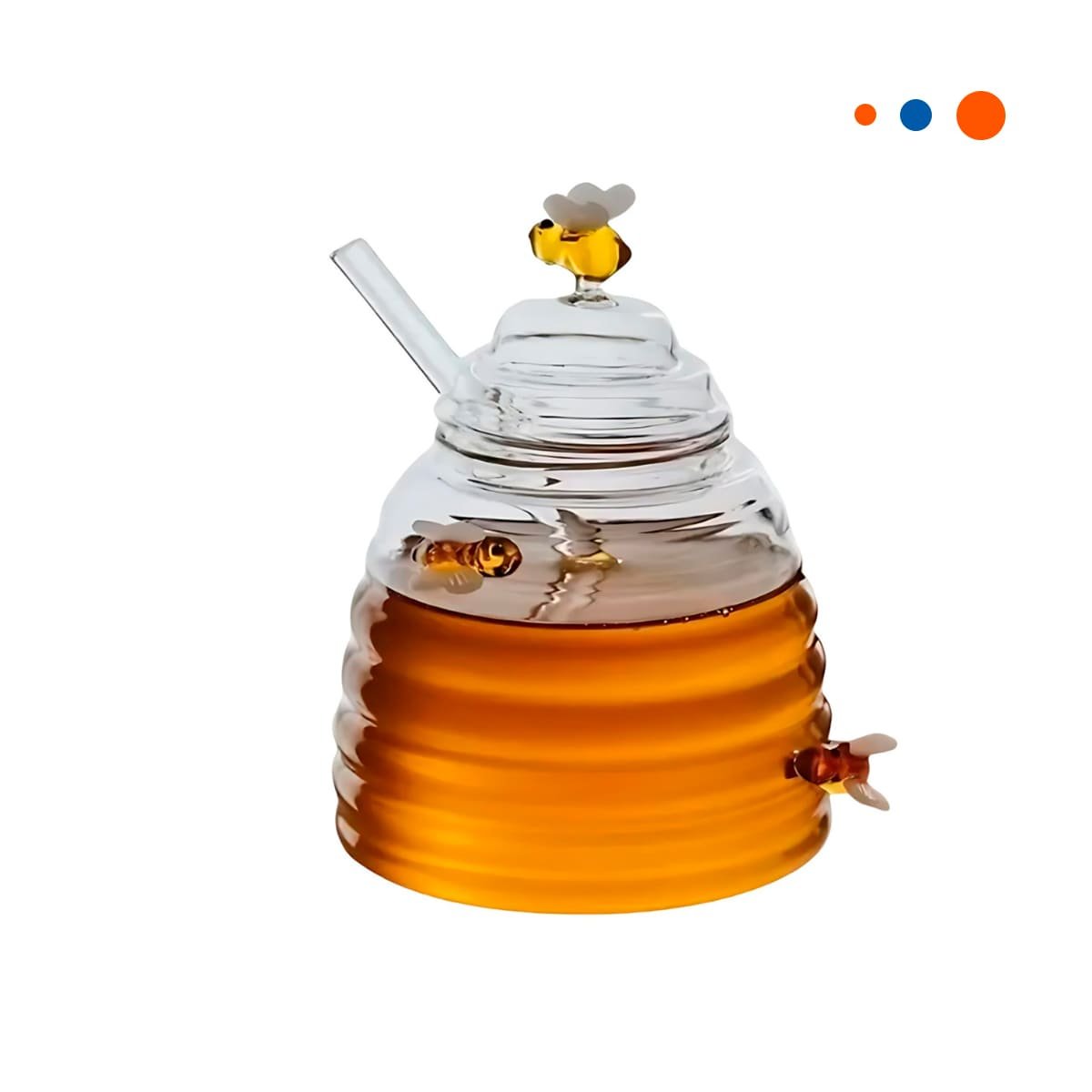 ENVASE PARA MIEL CON FIGURA DE PANAL Y ABEJAS PARA MESA Y DESAYUNO Y+REGALO STICKER - 3