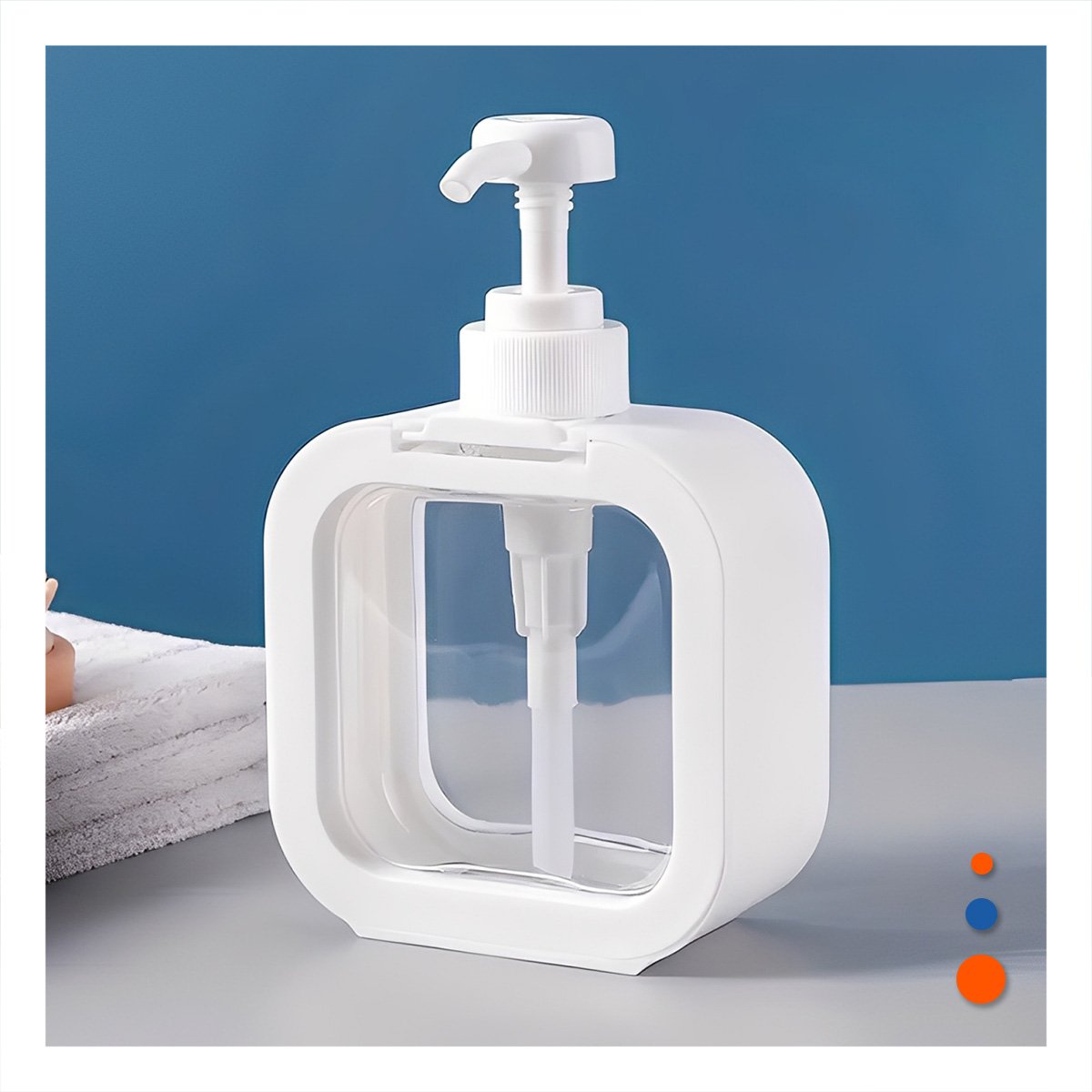 PACK4 SOLUCION RECARGABLE PARA JABON CUADRADO BLANCO MODERNO Y+PAPEL REGALO - 5