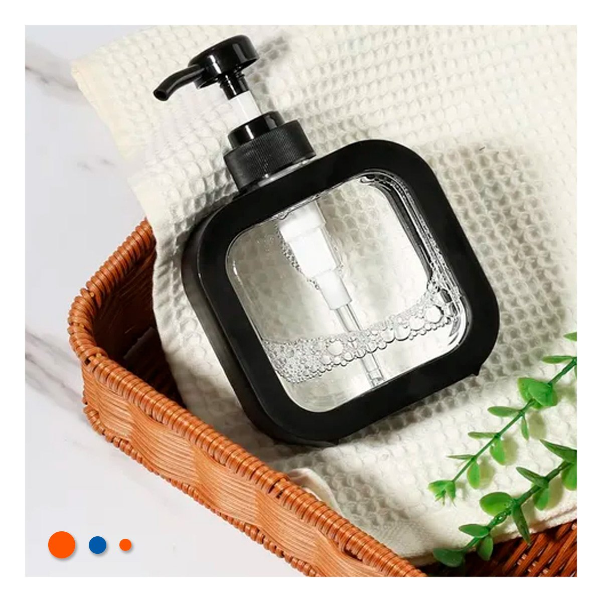 ENVASE RECARGABLE PARA JABON CUADRADO NEGRO DE USO DIARIO Y+LIGAS REGALO - 2
