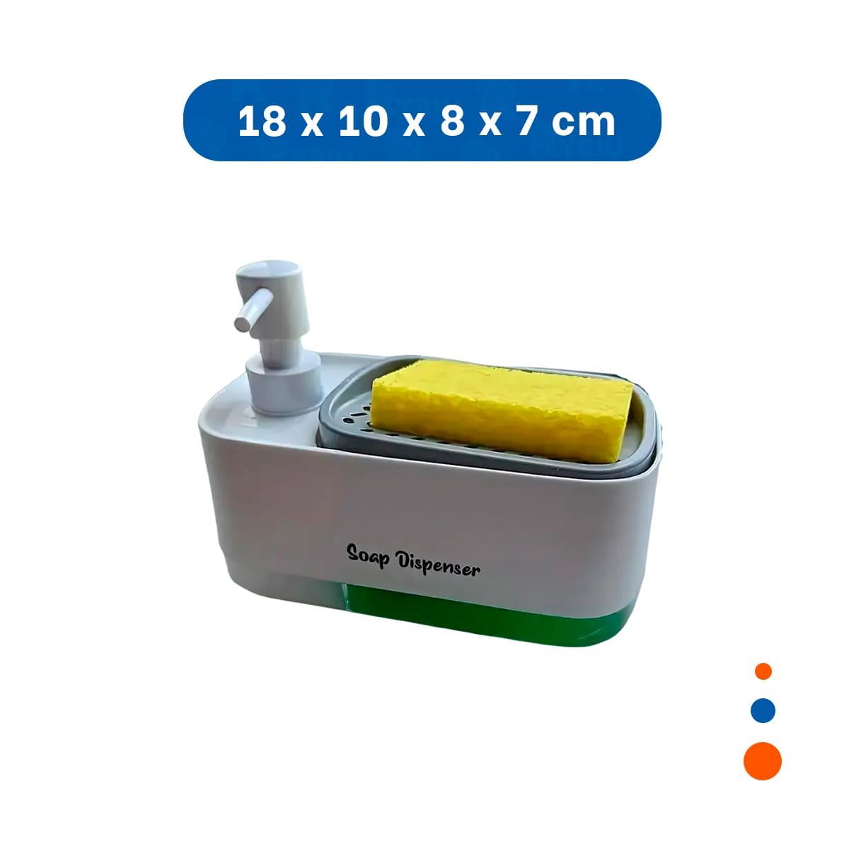 ESTRUCTURA DOBLE DE JABON LIQUIDO LAVAVAJILLA PARA COCINA BLANCO Y+PAPEL REGALO - 4