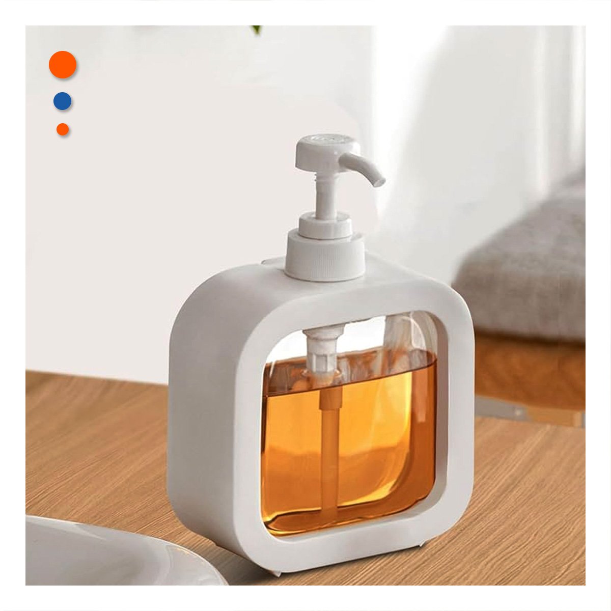 ACCESORIO DE COCINA PARA JABON CUADRADO BLANCO MODERNO - 1