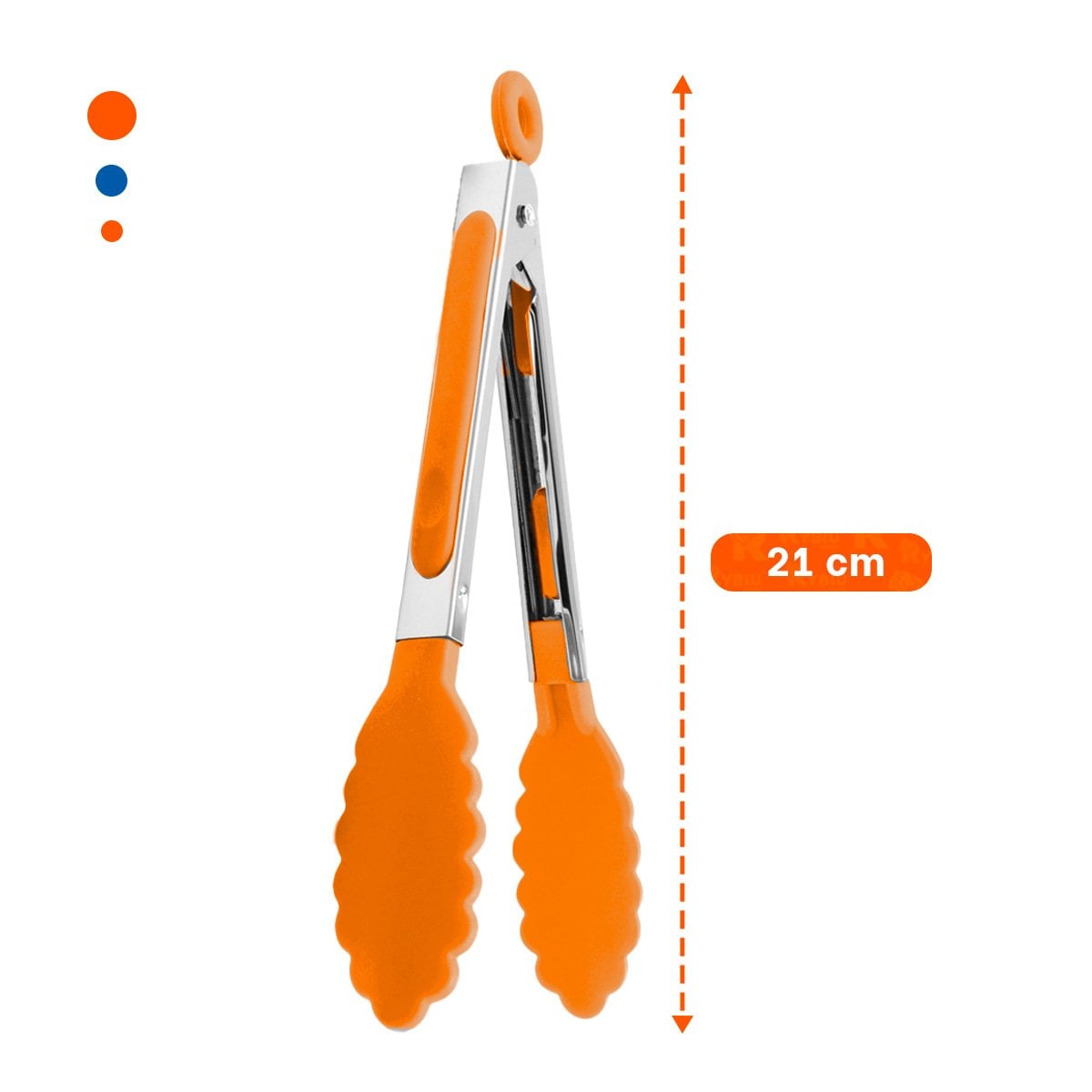 PACK6 HERRAMIENTA DURADERA 21CM NARANJA MULTIUSO PARA COCINA Y+PAPEL REGALO - 4