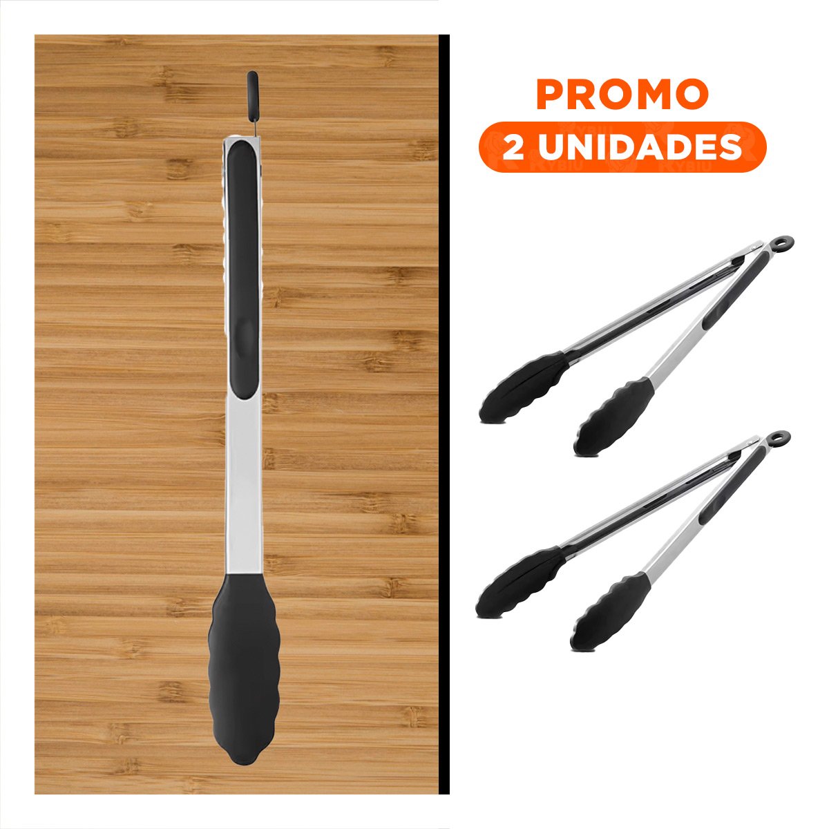 PACK2 MODERNO MULTIUSO DE COCINA 21CM EN COLOR NEGRO PARA HOGAR - 1