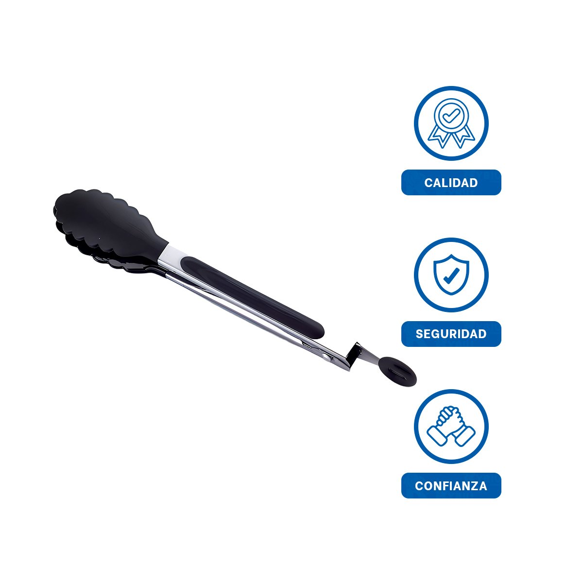 PACK6 CULINARIO MULTIUSO DE COCINA 21CM EN COLOR NEGRO PRACTICO Y+REGALO STICKER - 2