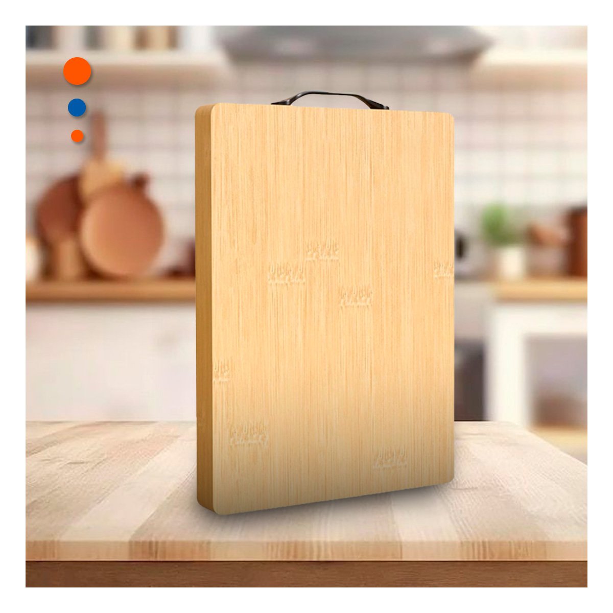 PACK4 SUPERFICIE MULTIUSO MOSTAZA 35X27X2CM CON MANGO COCINA Y+REGALO STICKER - 5