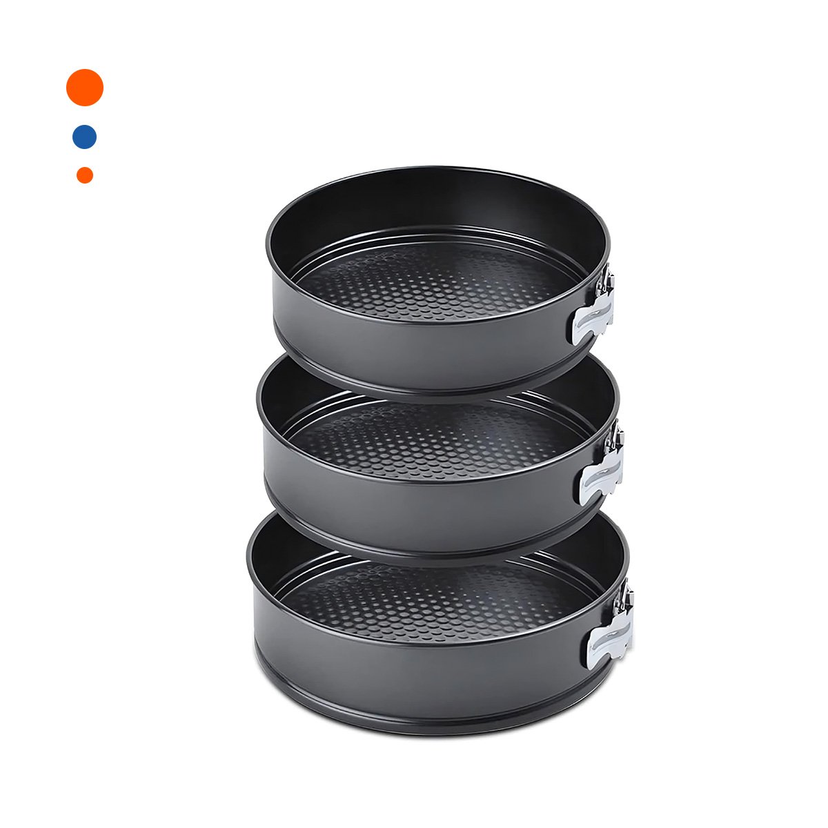 PACK DESMONTABLE DE MOLDES PLATEADO 3 PIEZAS CIRCULARES Y+REGALO STICKER - 2