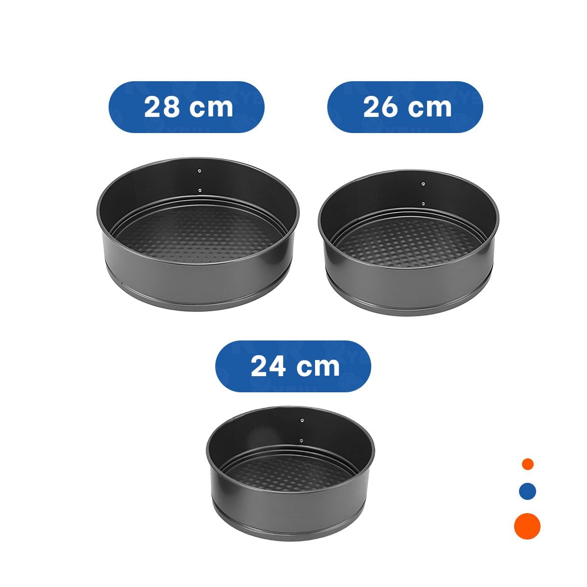 JUEGO DESMONTABLE PARA HORNEAR PLATEADO 3 MOLDES CIRCULARES Y+PAPEL REGALO - 4