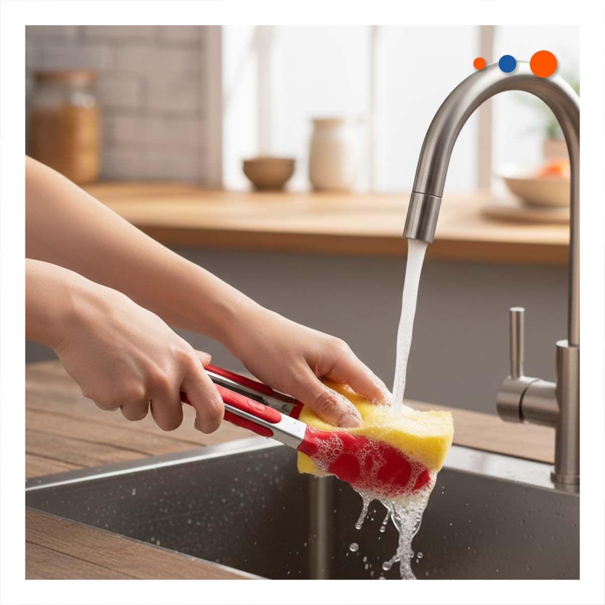PACK4 TENAZA FUNCIONAL 21CM EN ROJO PARA COCINA HOGAR Y PARRILLA Y+PAPEL REGALO - 2