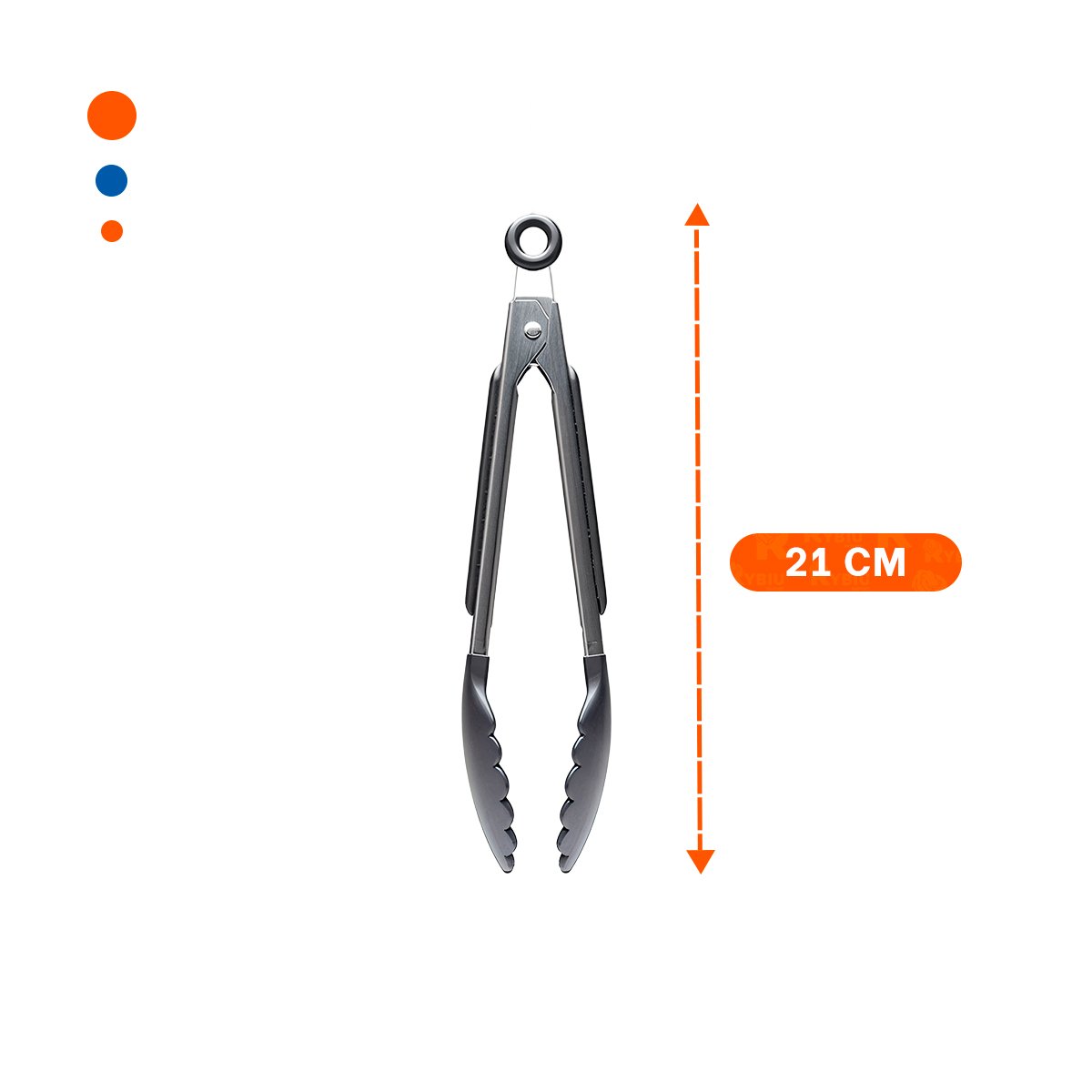 PACK6 METALICO MULTIUSO DE COCINA 21CM EN COLOR NEGRO RESISTENTE Y+PAPEL REGALO - 4