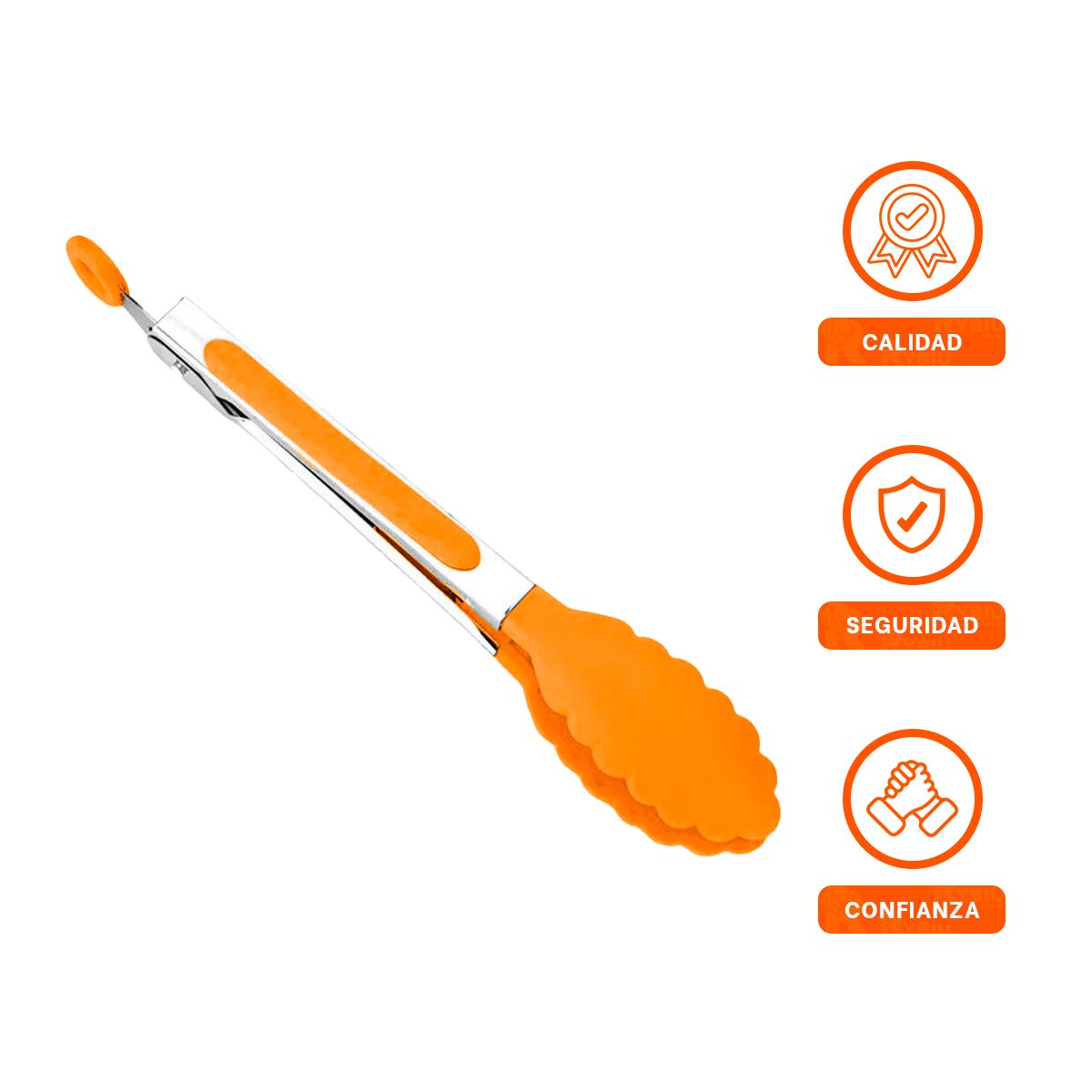 ALICATE FUNCIONAL 21CM NARANJA PARA COCINA Y HOGAR Y+PAPEL REGALO - 3