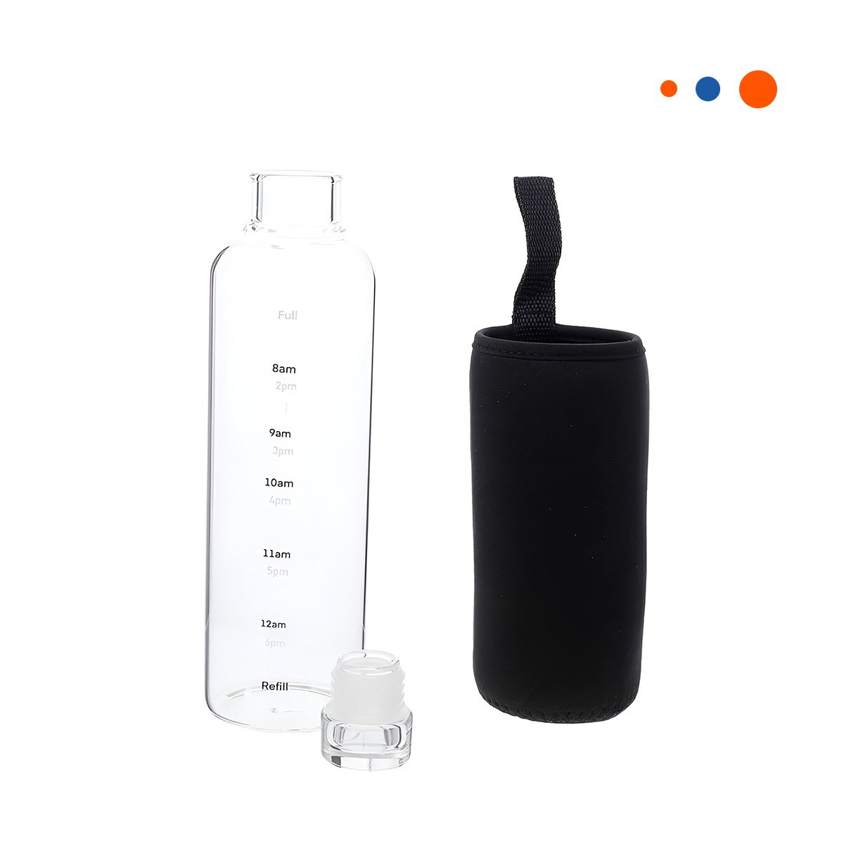 PACK4 CONTENEDOR ESTILIZADO DE VIDRIO CON CUBIERTA 750ML TRANSPARENTE Y NEGRO Y+PAPEL REGALO - 3