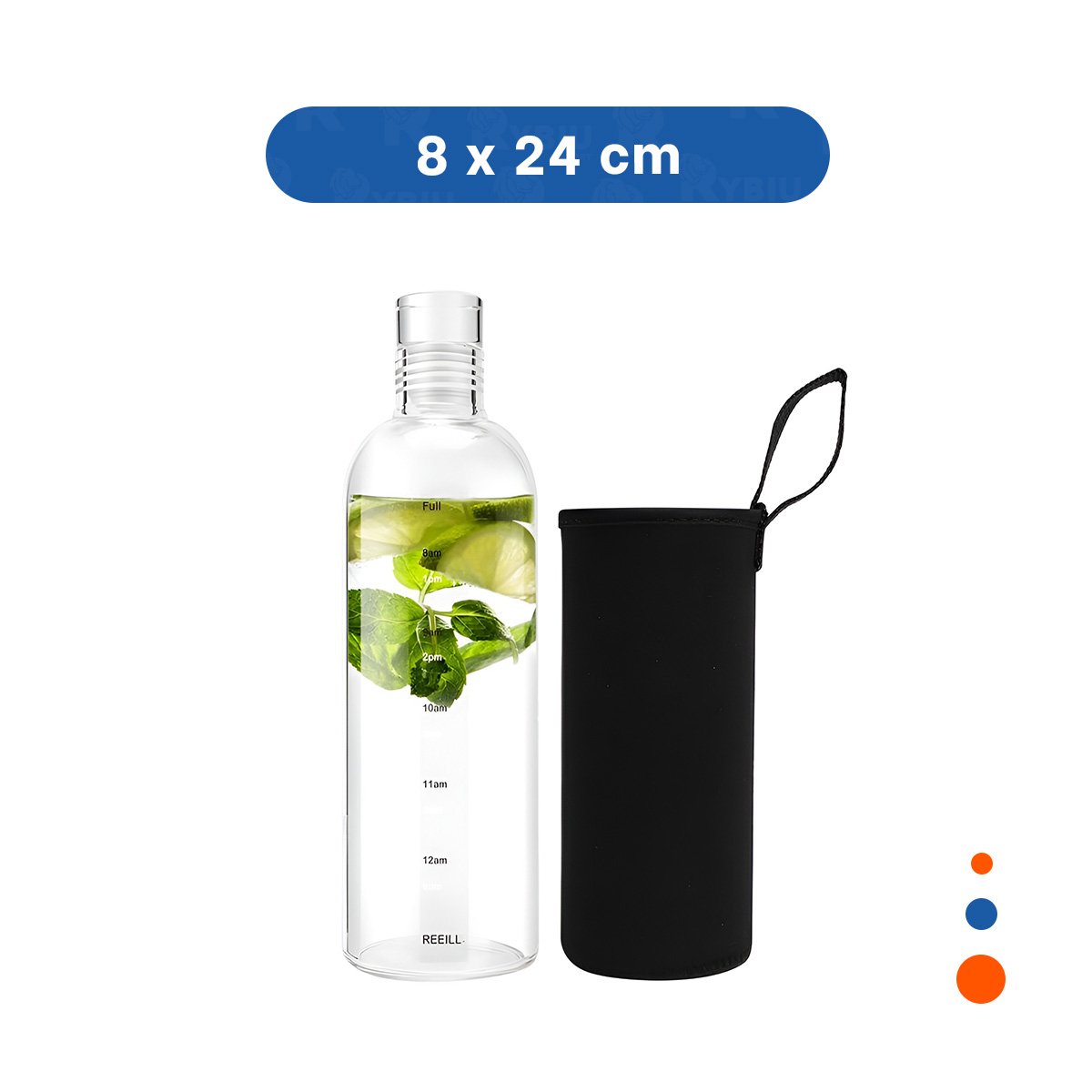 PACK4 CONTENEDOR ESTILIZADO DE VIDRIO CON CUBIERTA 750ML TRANSPARENTE Y NEGRO Y+PAPEL REGALO - 4