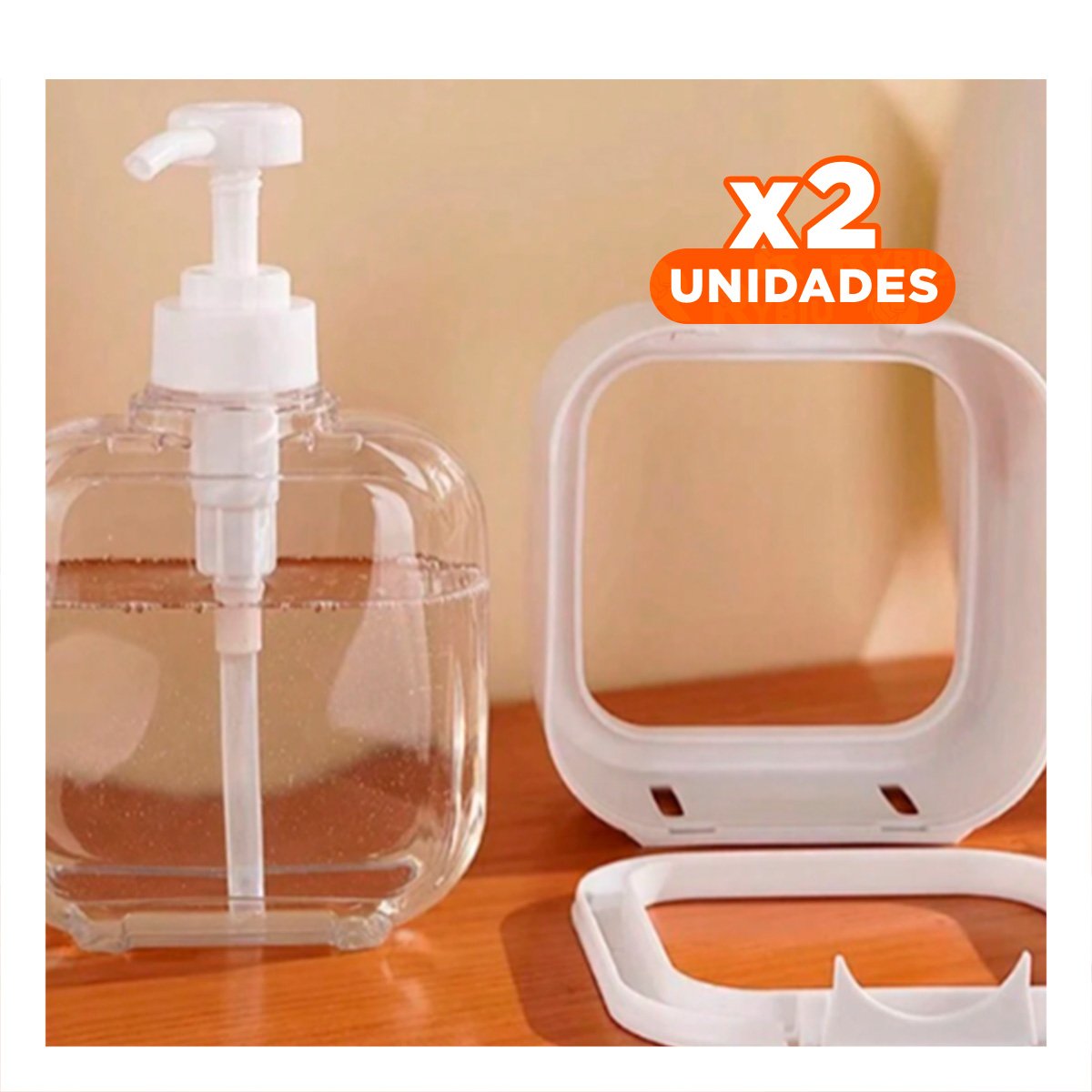PACK2 ORGANIZADOR DE COCINA PARA JABON CUADRADO BLANCO Y+REGALO STICKER - 1