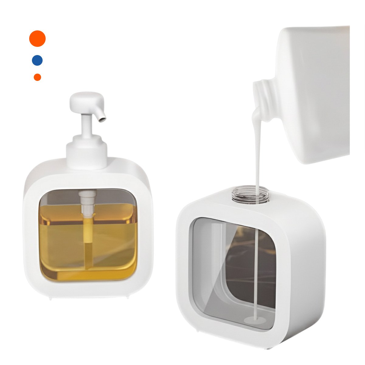 PACK2 ORGANIZADOR DE COCINA PARA JABON CUADRADO BLANCO Y+REGALO STICKER - 2