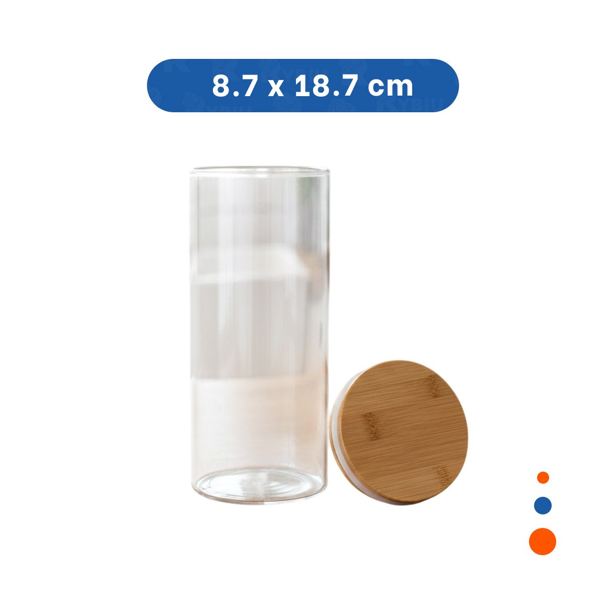 PACK6 RECIPIENTE DE VIDRIO TRANSPARENTE 700ML CON TAPA MADERA COCINA Y+REGALO STICKER - 4