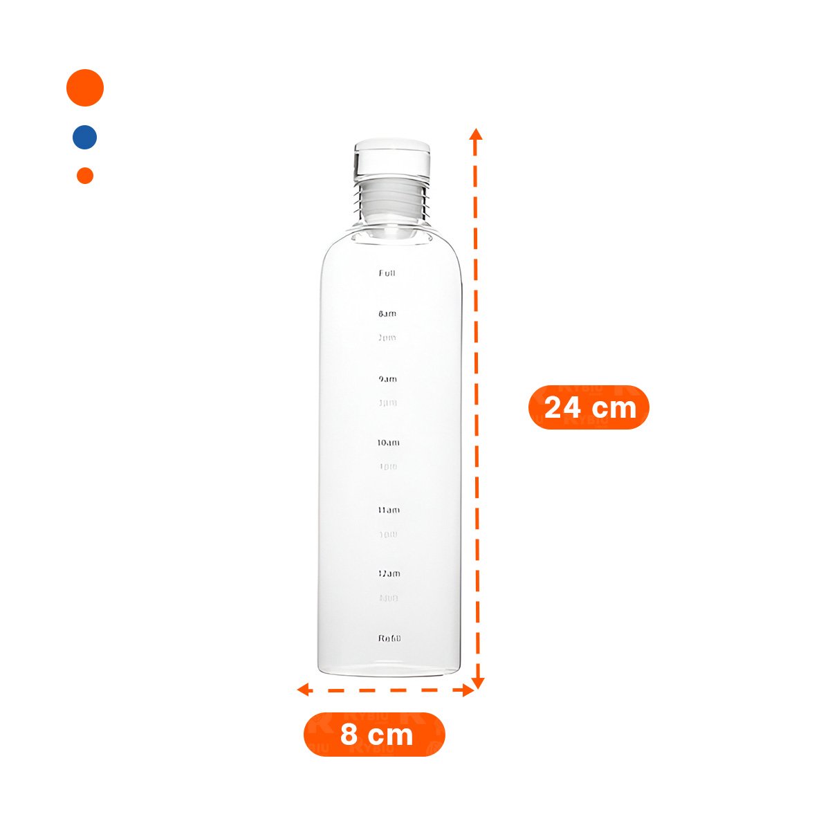 BOTELLON RESISTENTE DE VIDRIO CON CUBIERTA 750ML TRANSPARENTE Y NEGRO - 4