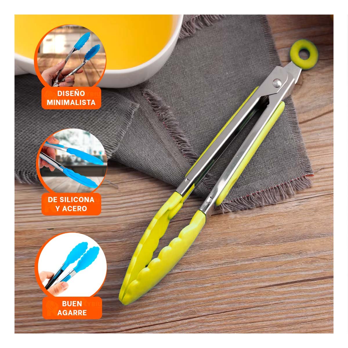 PACK2 PRENSA MULTIUSO 21CM EN VERDE LIMON PARA COCINA - 5