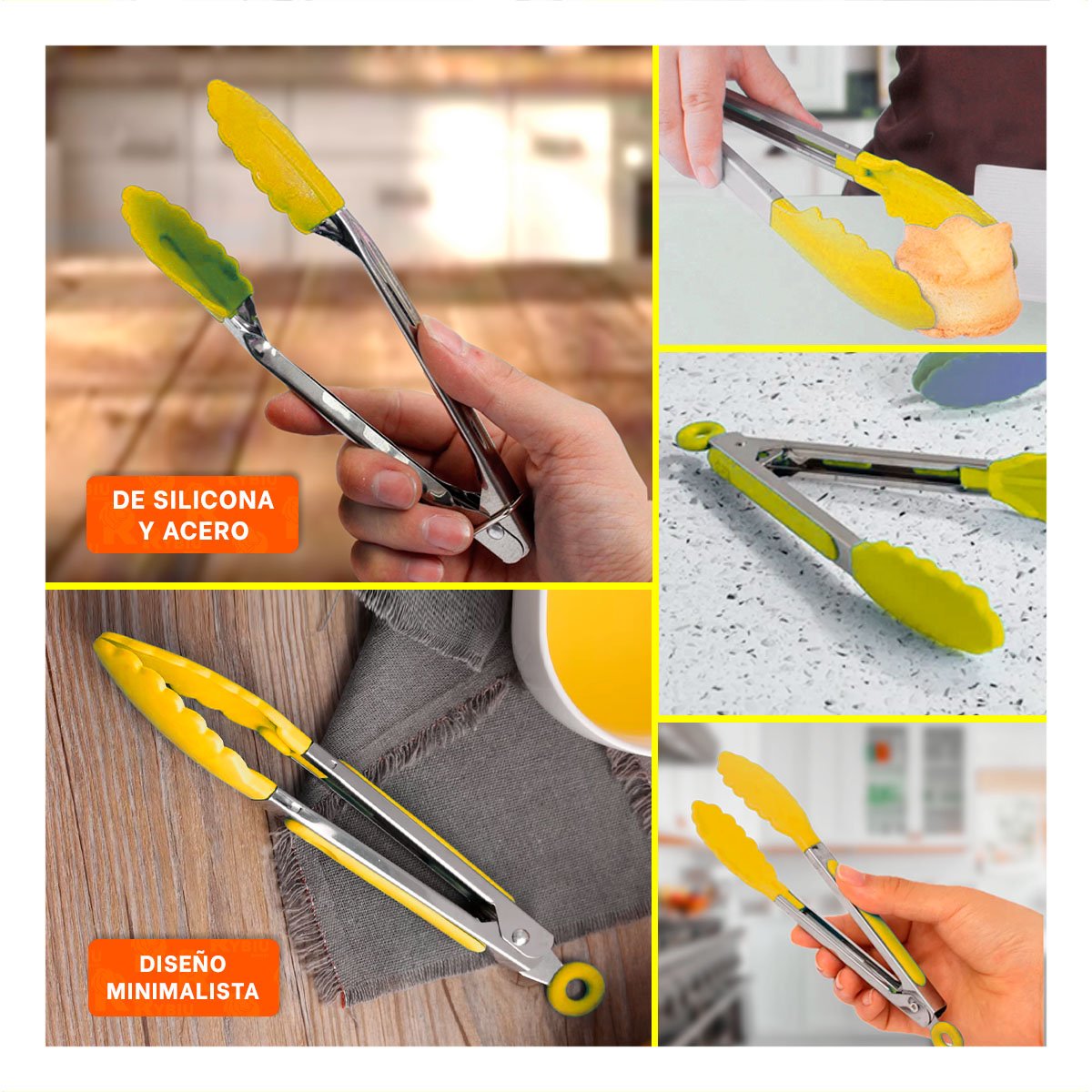 CLIP DE COCINA 21CM EN VERDE LIMON PARA CASA - 5