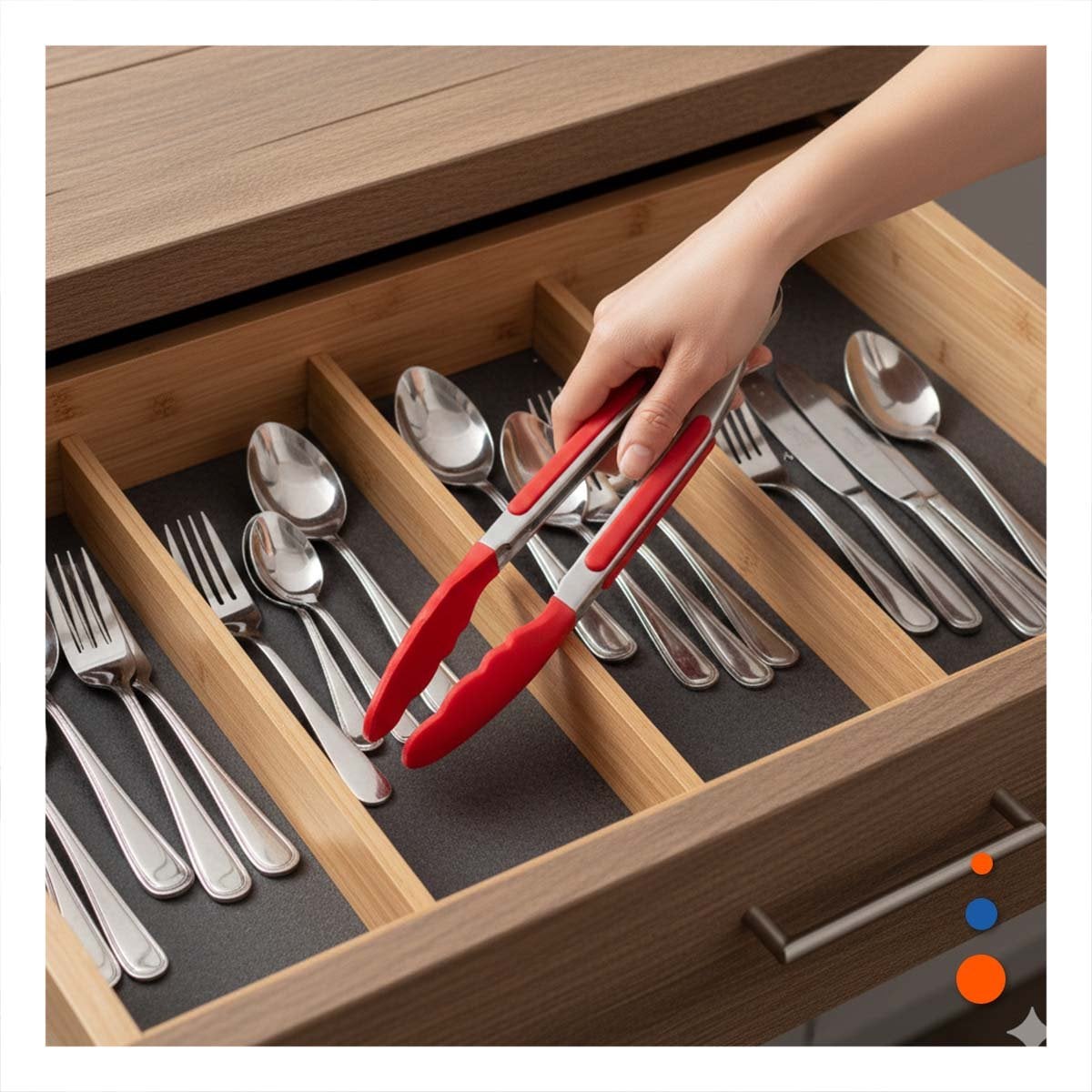 TENAZA DURABLE 21CM EN ROJO PARA COCINA Y USO DIARIO HOGAR Y+PAPEL REGALO - 2