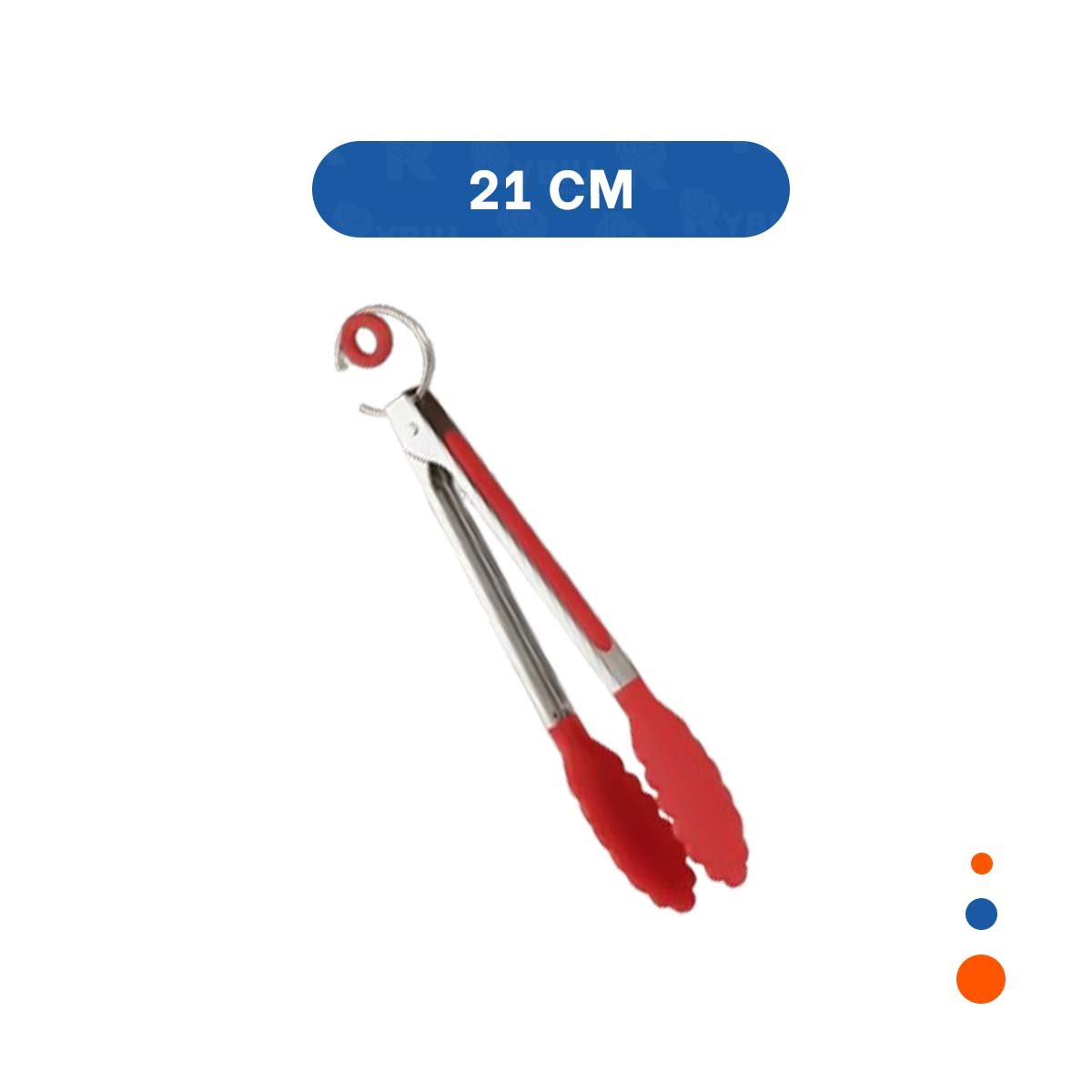 TENAZA DURABLE 21CM EN ROJO PARA COCINA Y USO DIARIO HOGAR Y+PAPEL REGALO - 4