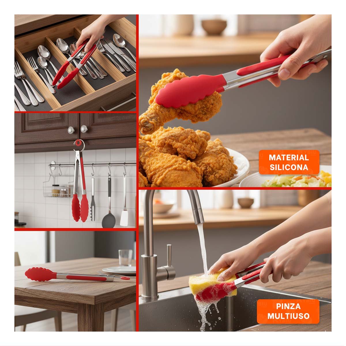 PRENSA DURABLE 21CM EN ROJO PARA COCINA Y USO DIARIO HOGAR Y+POST IT - 1