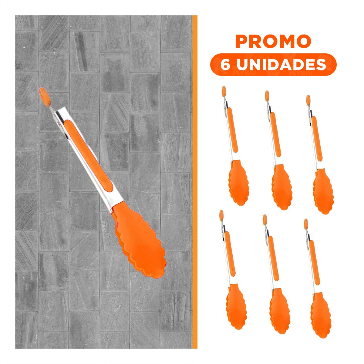 PACK6 HERRAMIENTA FUNCIONAL 21CM NARANJA PARA USO DIARIO - 1